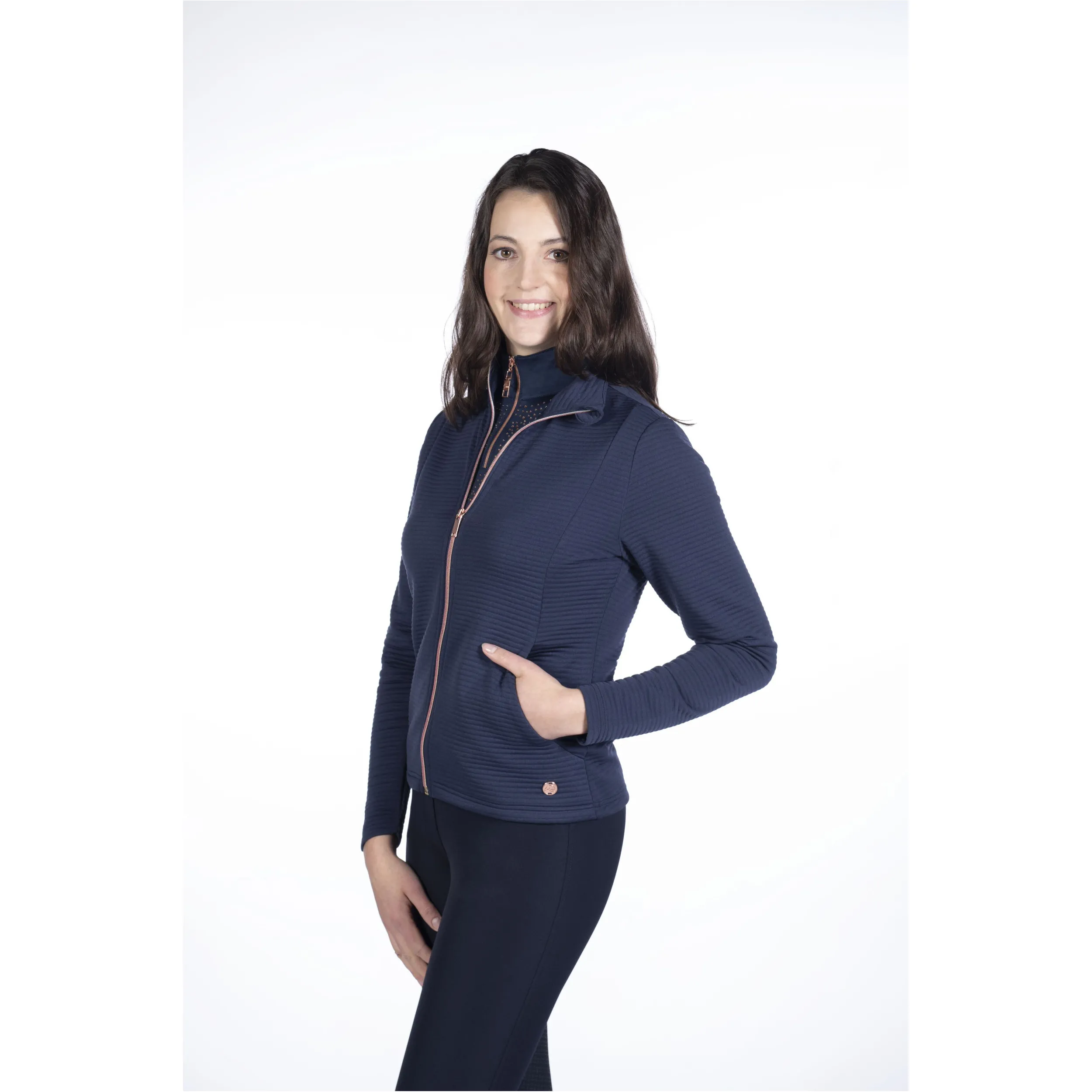Damen Sweatjacke YVONNE dunkelblau
