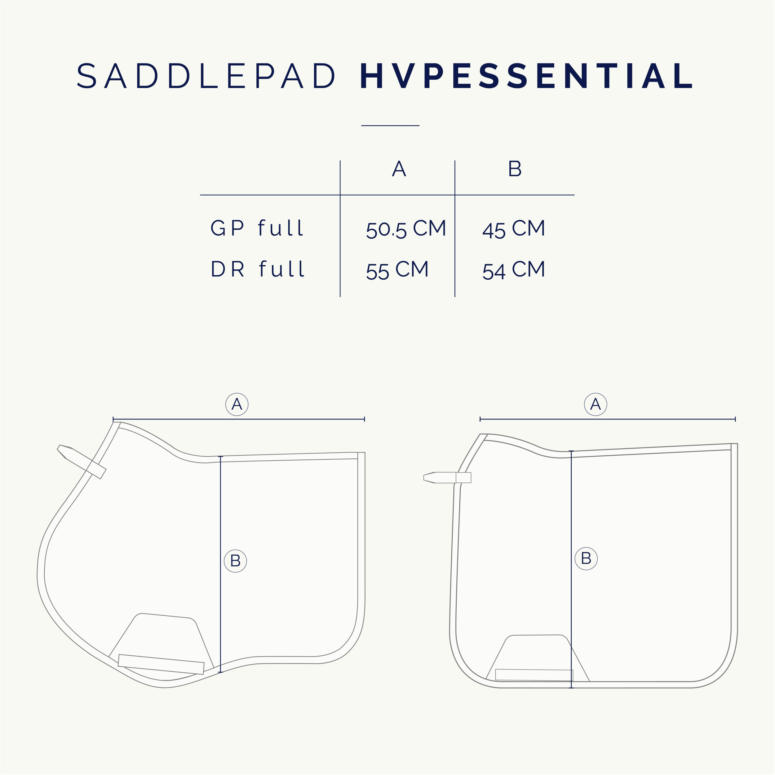 Schabracke HVPEssential navy Warmblut Dressur