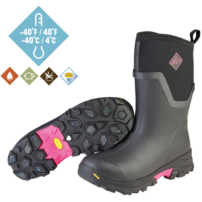 Winter Damen Gummistiefel ARCTIC ICE MID schwarz