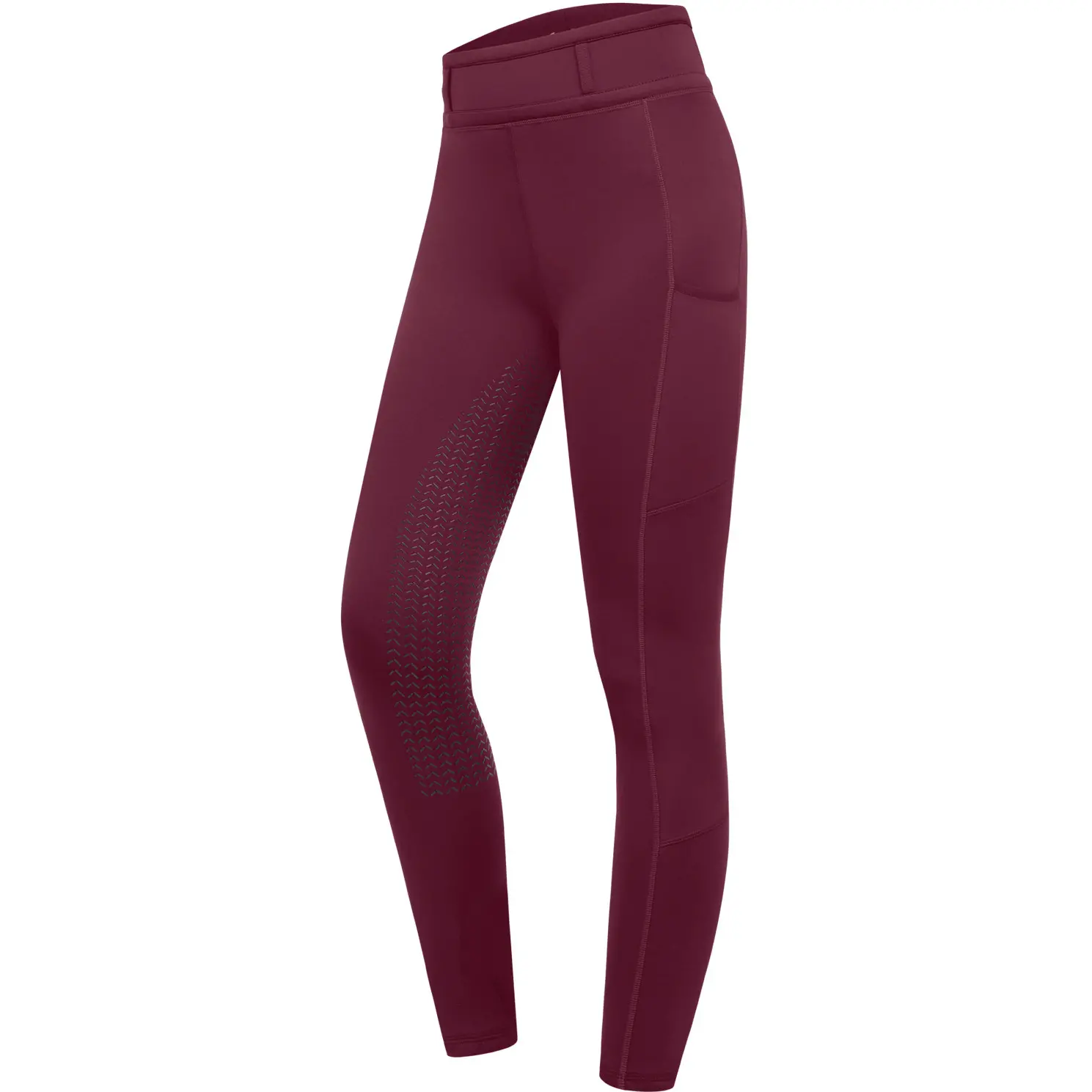 Damen Silikon Vollbesatz Reitleggings ELLA GLAM samtrot