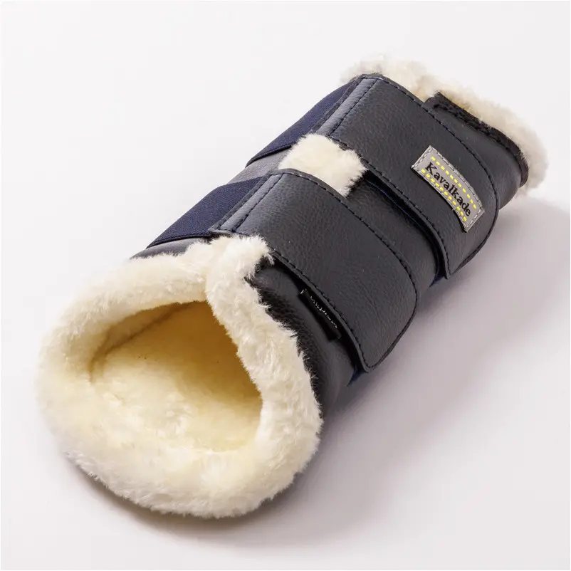 Gamaschen mit Kunstfell (2er Set) ANATOMIC Vegan marine/beige