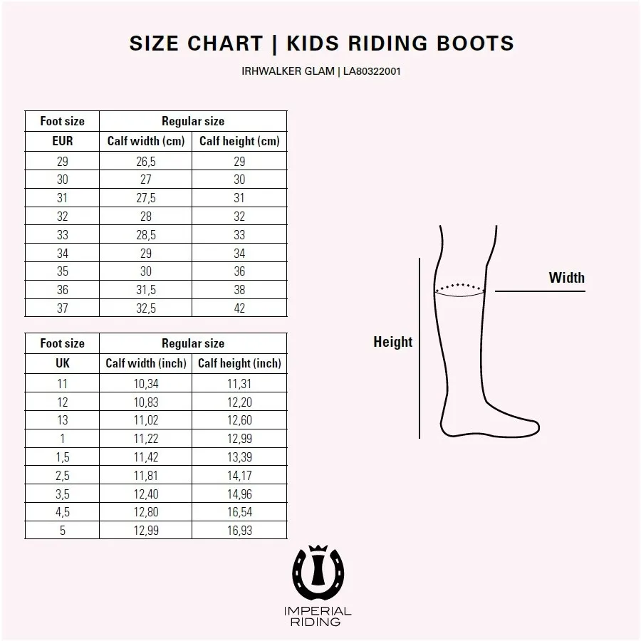 Kinder Reitstiefel IRHWalker Glam KIDS schwarz