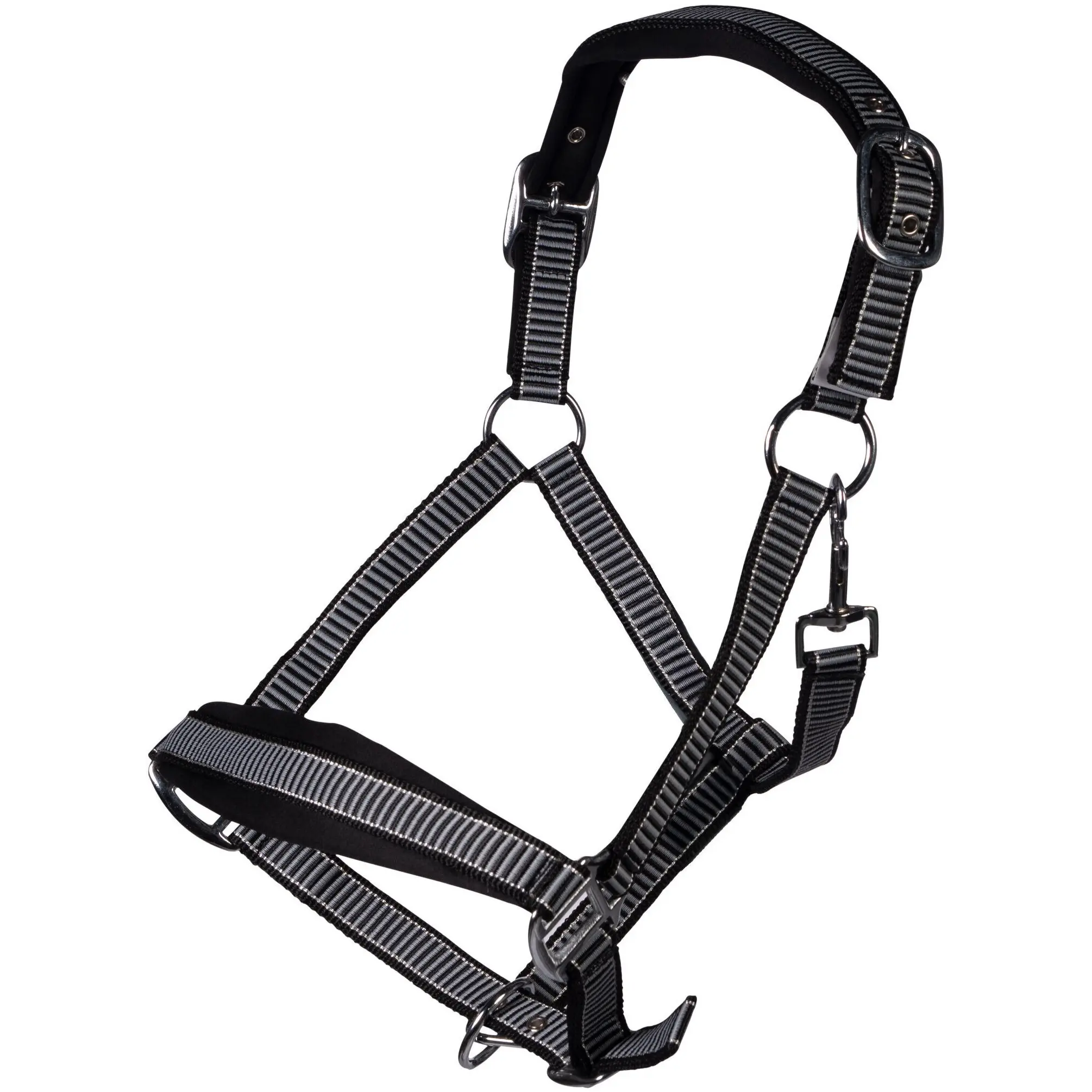 Halfter-Set mit Karabiner & Fliegenfransen LILLY schwarz