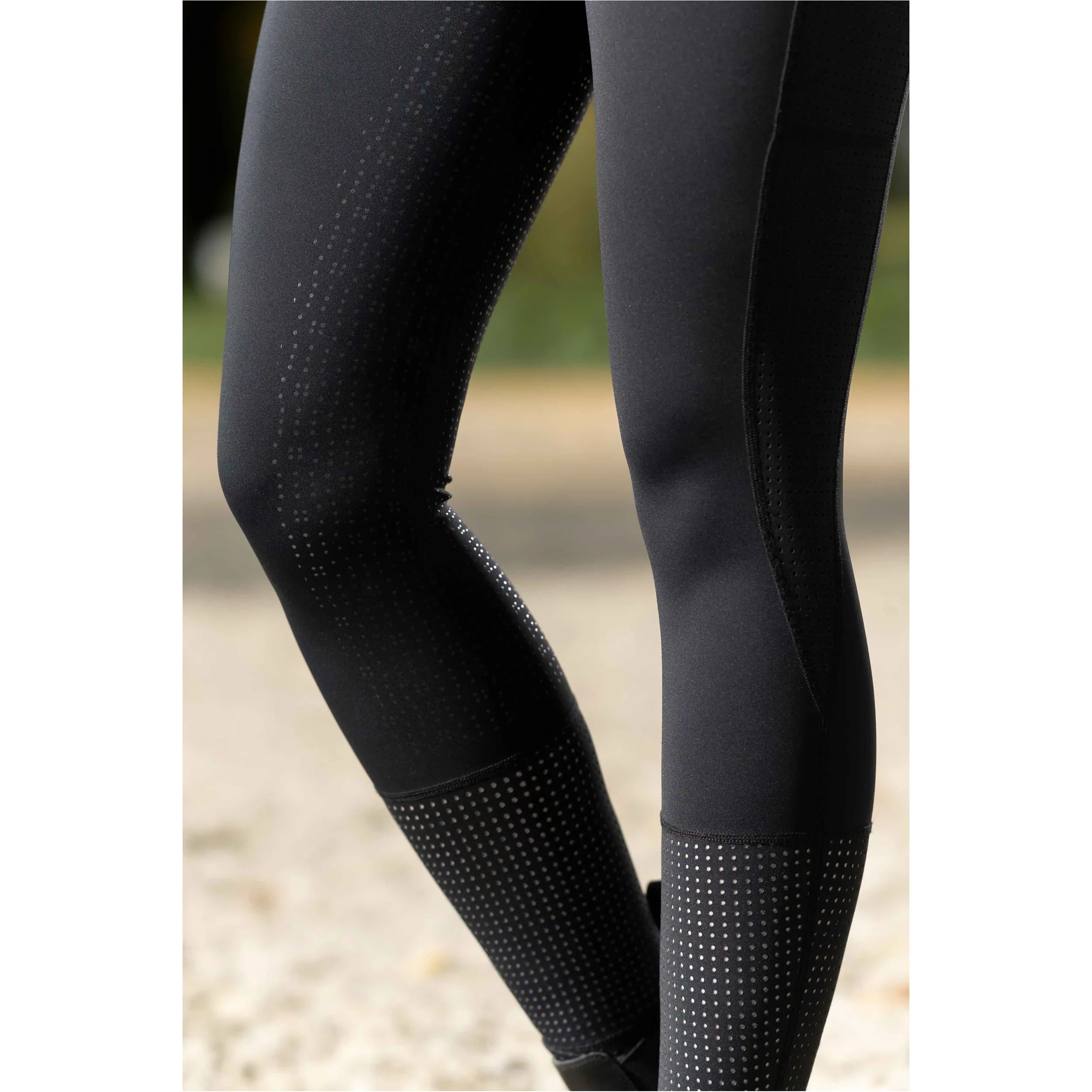 Damen Reitleggings Silikon Vollbesatz JUNA schwarz