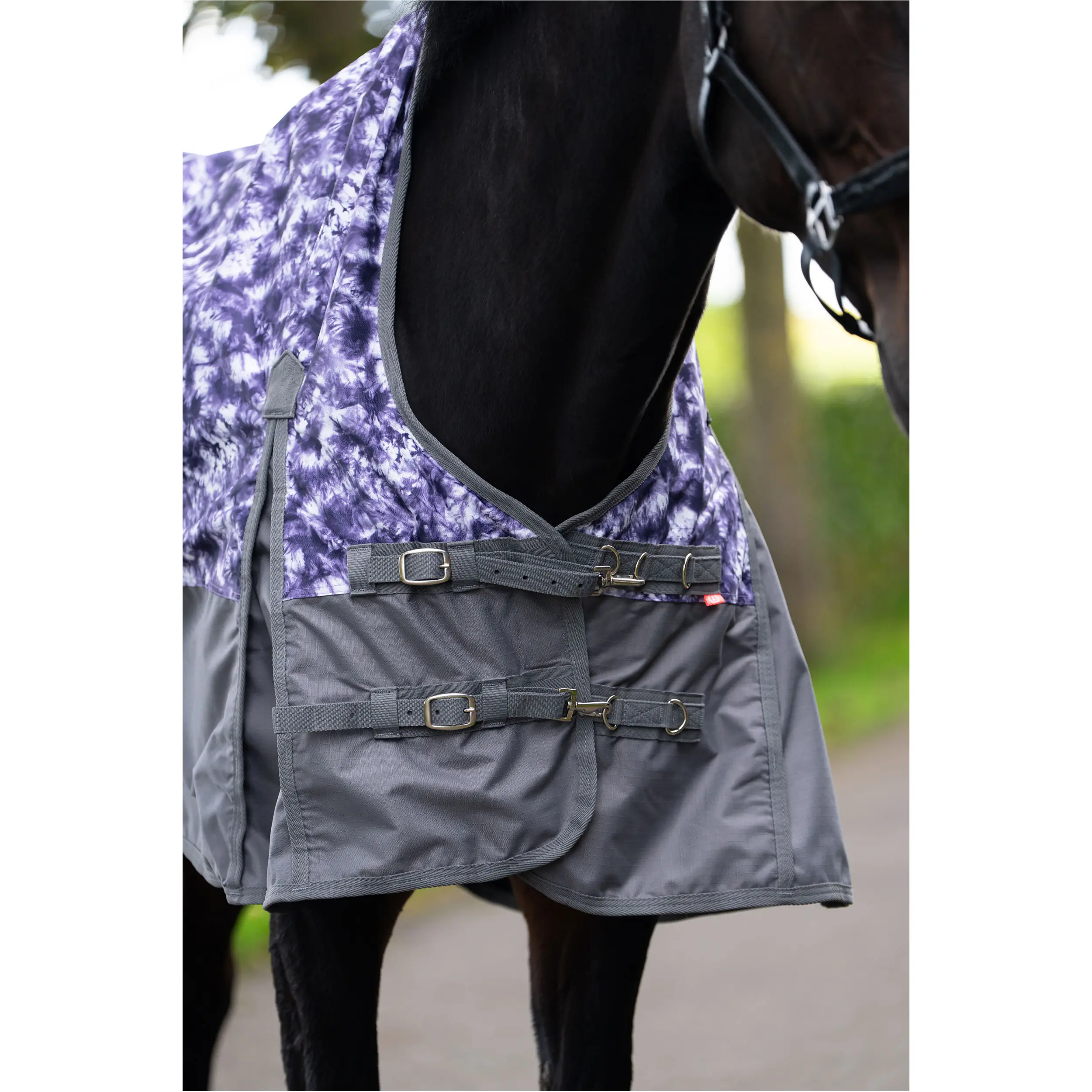 Outdoordecke High Neck 600D IRHCustomized purple check/grey