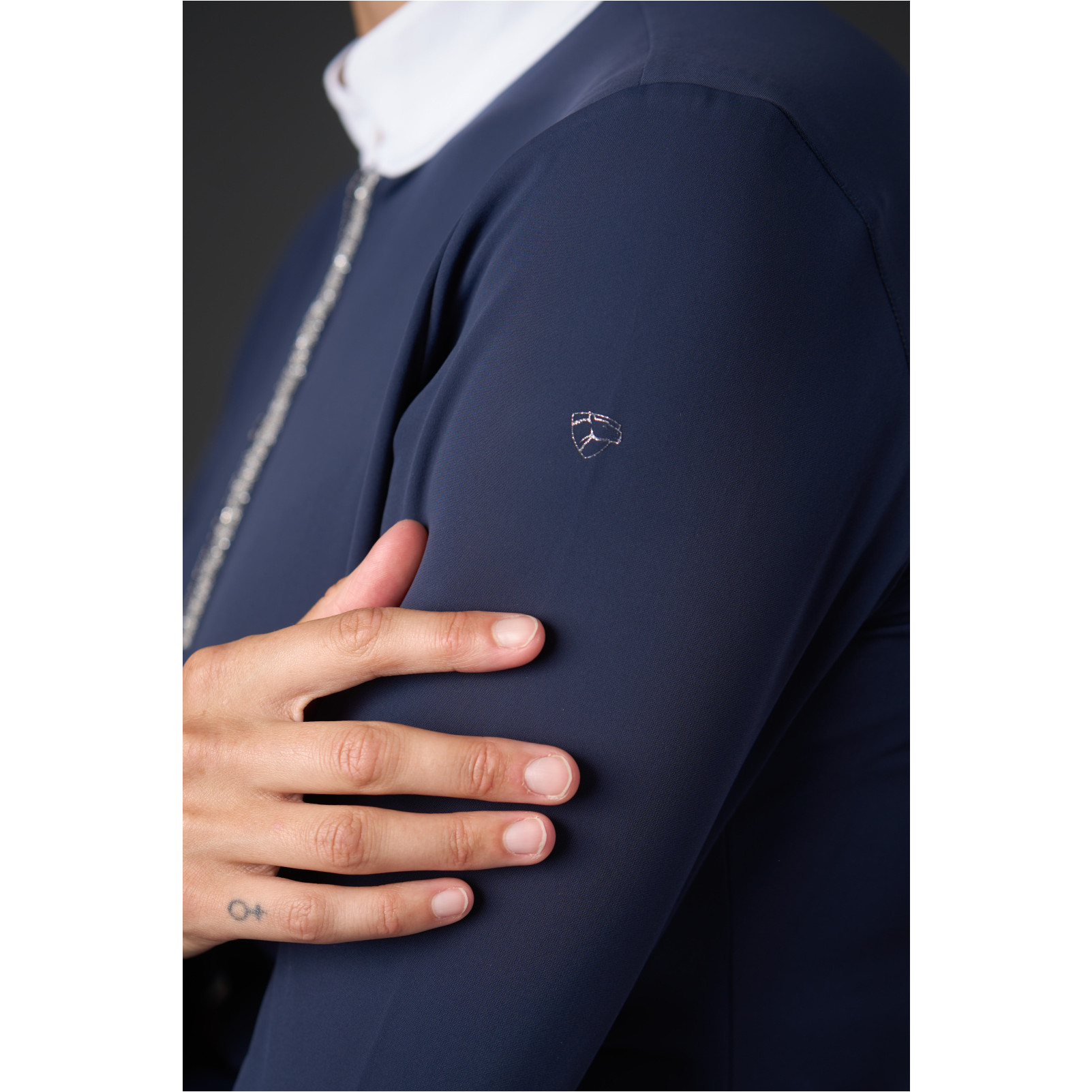 Damen Turniershirt Langarm VINICA half-zip navy