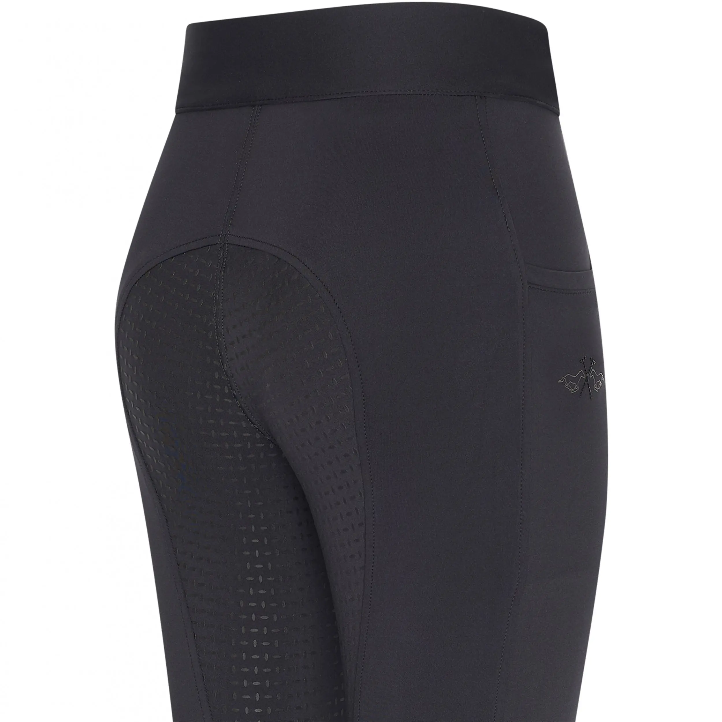 Kinder Reitleggings Silikon Vollbesatz HVPLotte schwarz