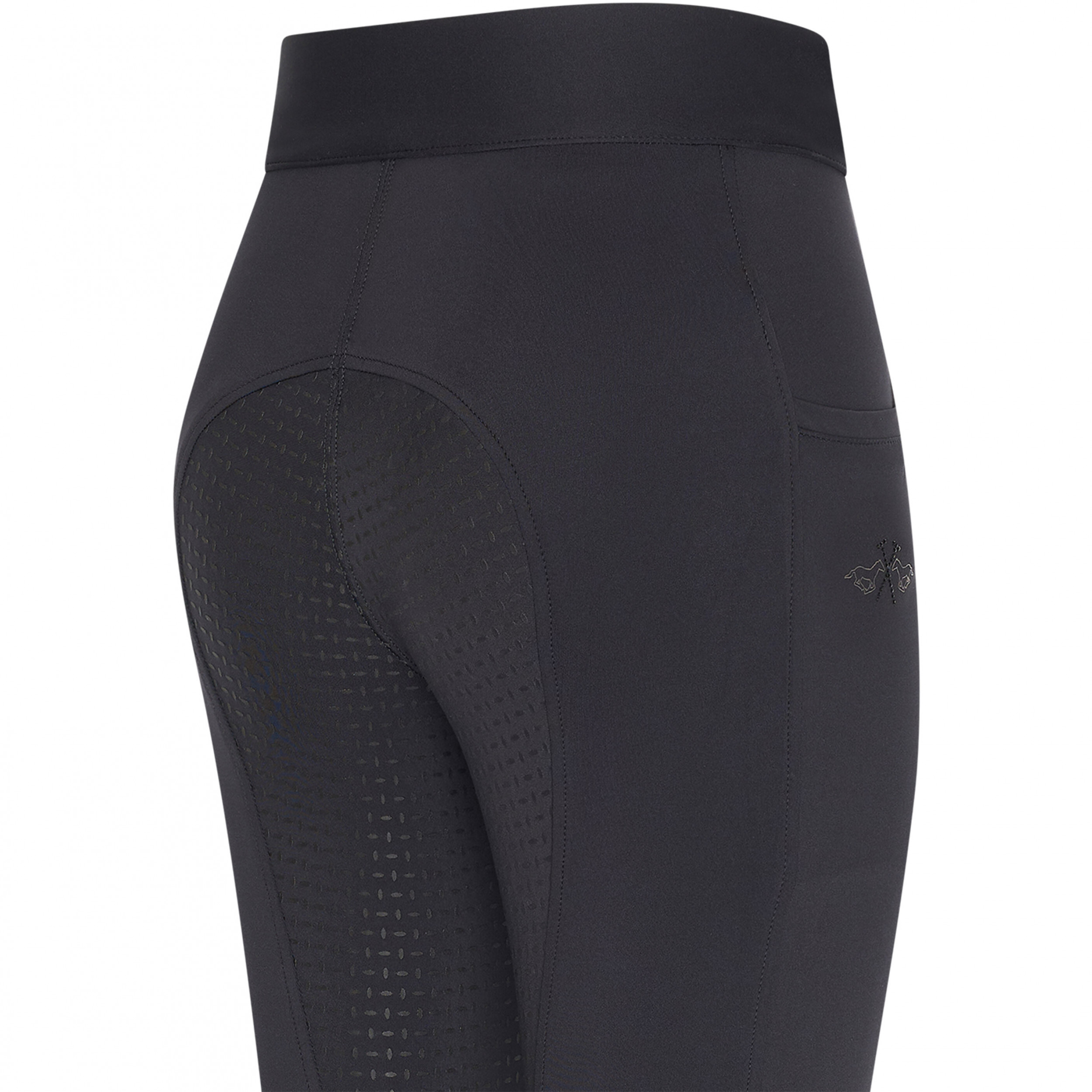 Kinder Reitleggings Silikon Vollbesatz HVPLotte schwarz