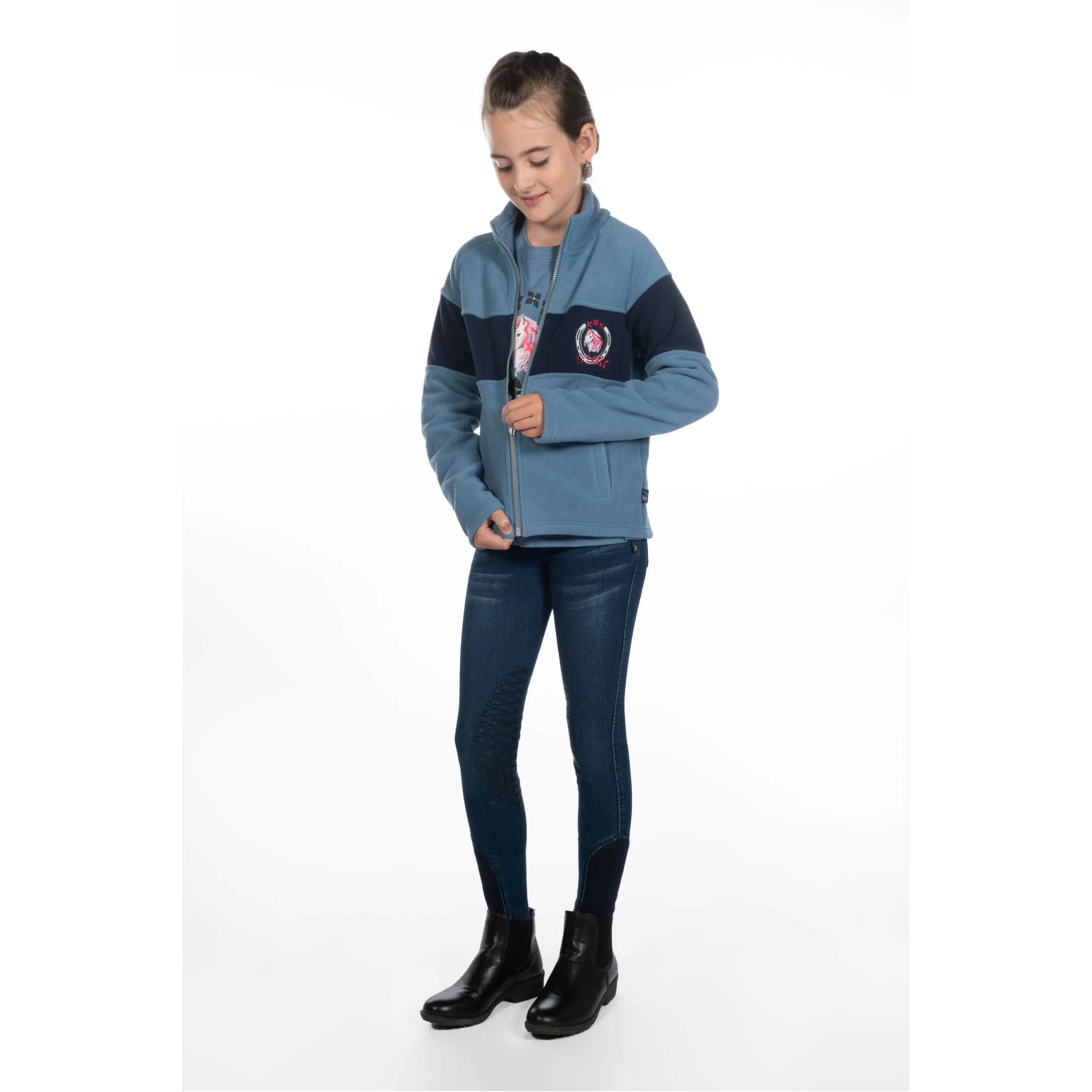 Kinder Fleecejacke AYMEE rauchblau