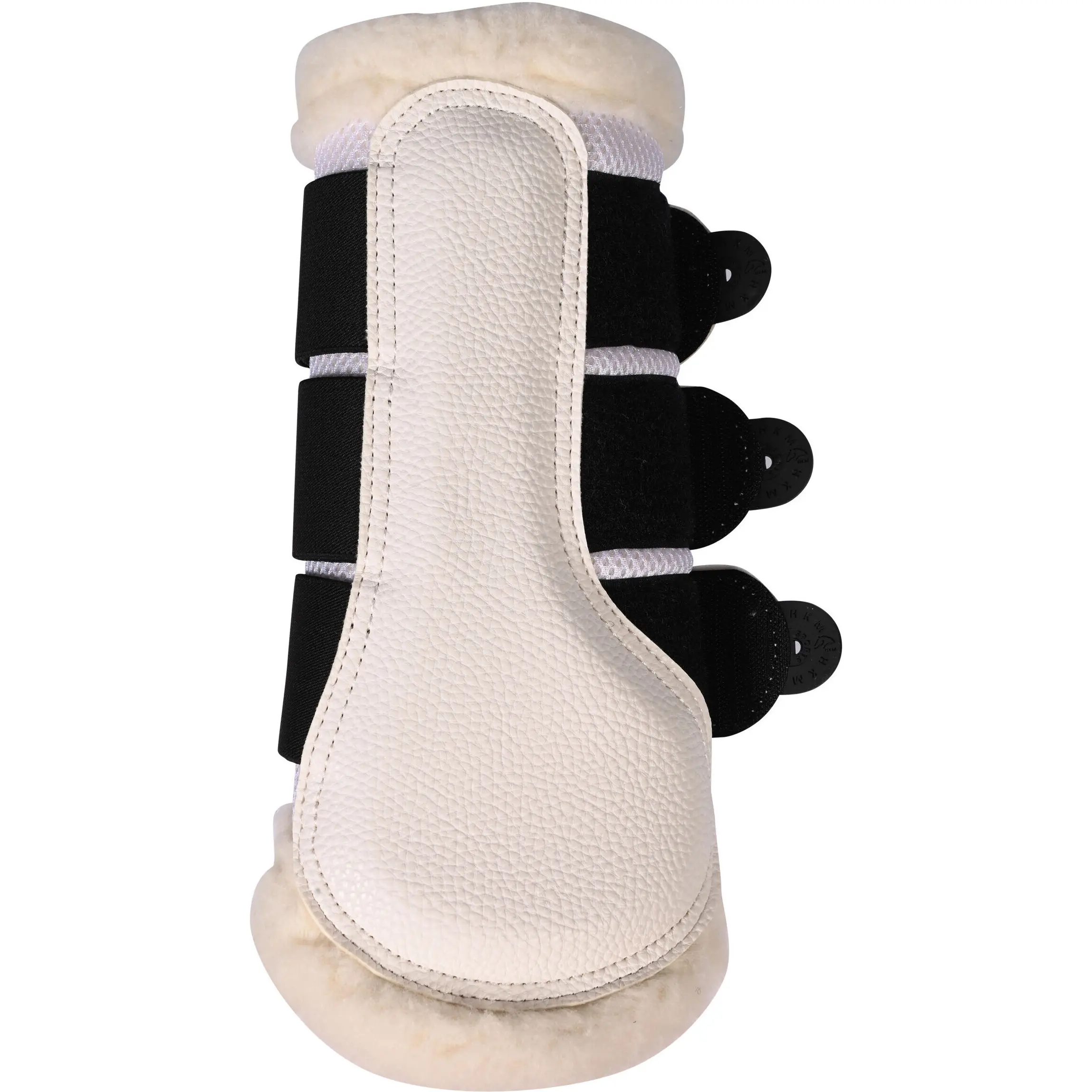 Gamaschen mit Fell COMFORT PREMIUM MESH weiß