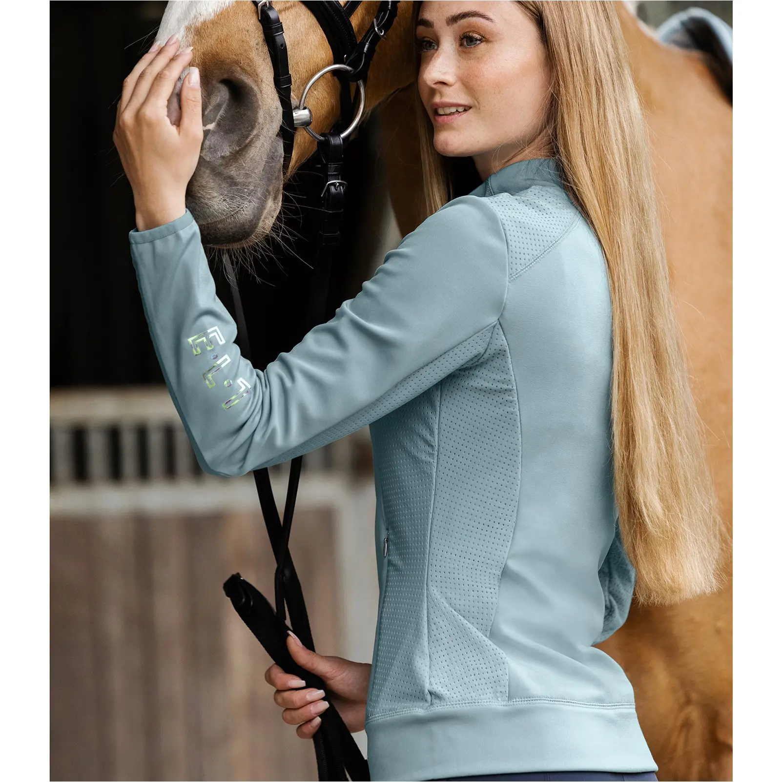 Damen Powerstretch Funktionsjacke NAPOLI alpenblau