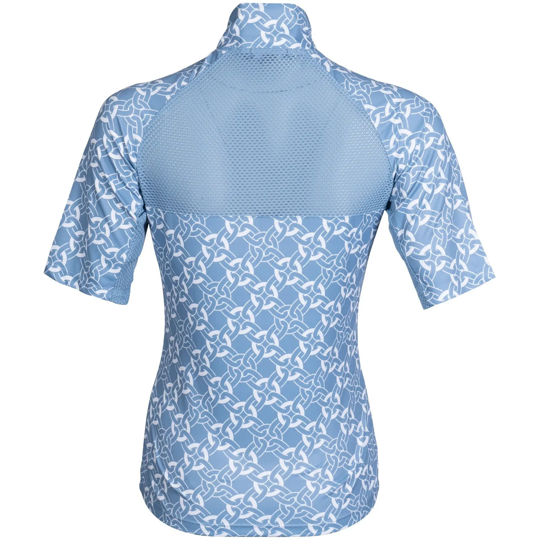 Damen Funktionsshirt Halbarm MINIMAL rauchblau/weiß