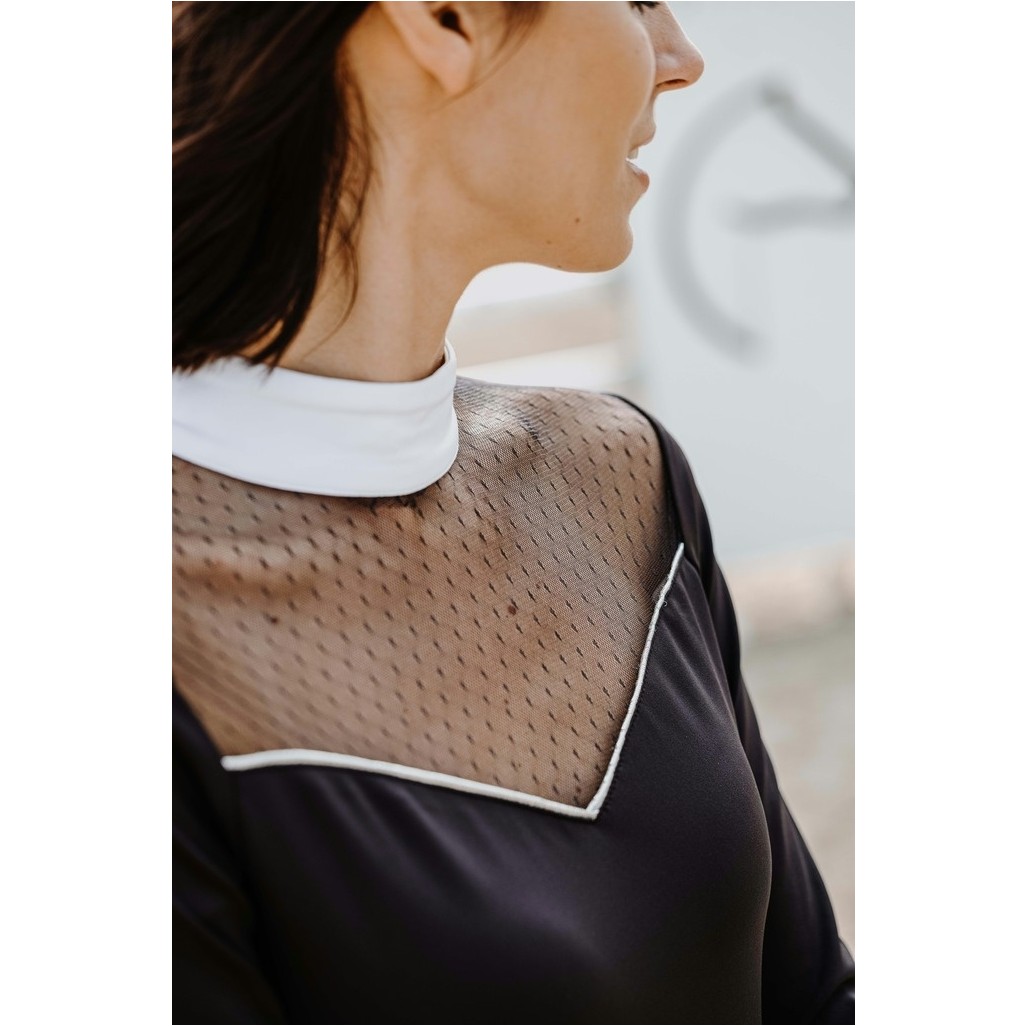 Damen Turniershirt Langarm VALENCIA schwarz
