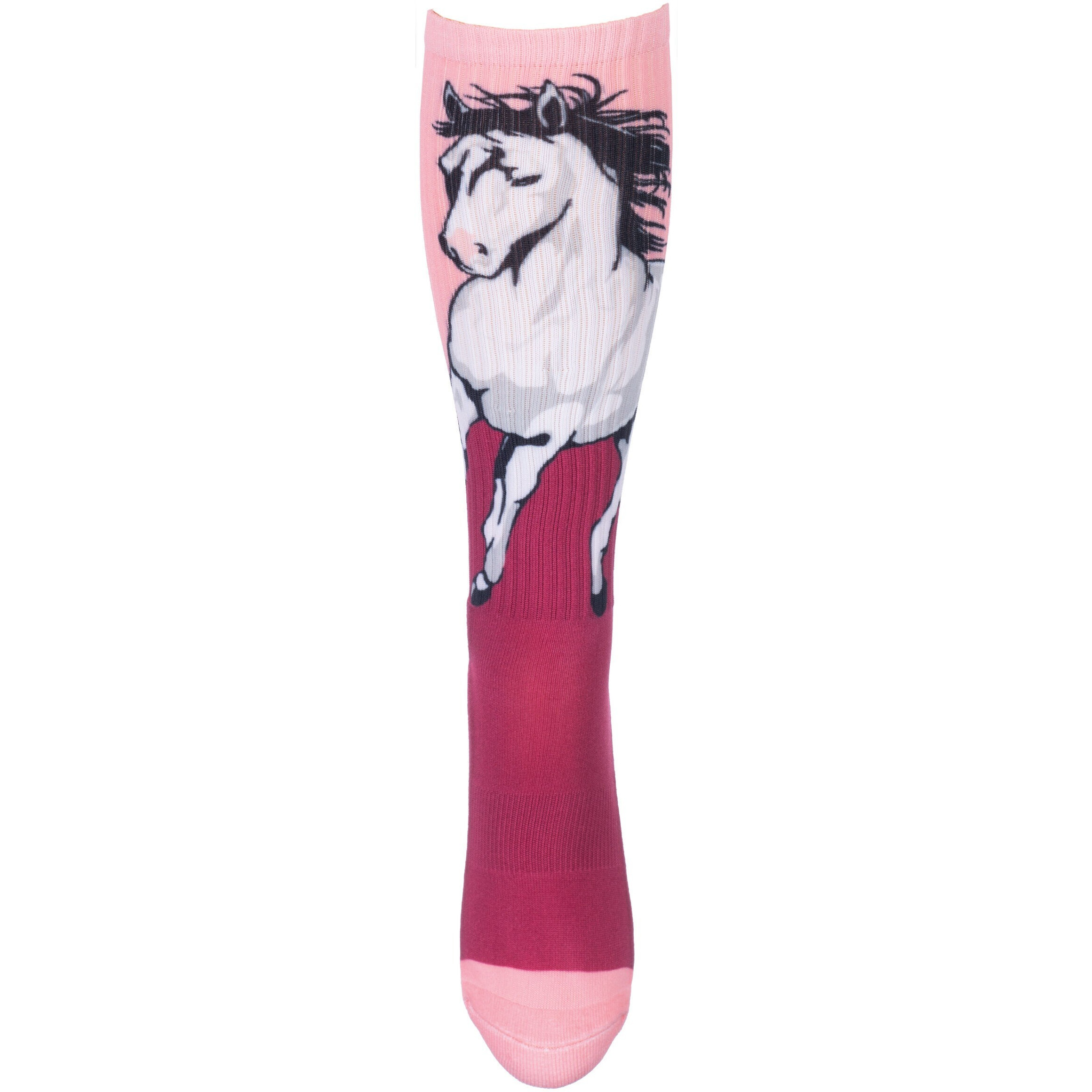 Kinder Reitsocken HELSINKI rosa/weinrot
