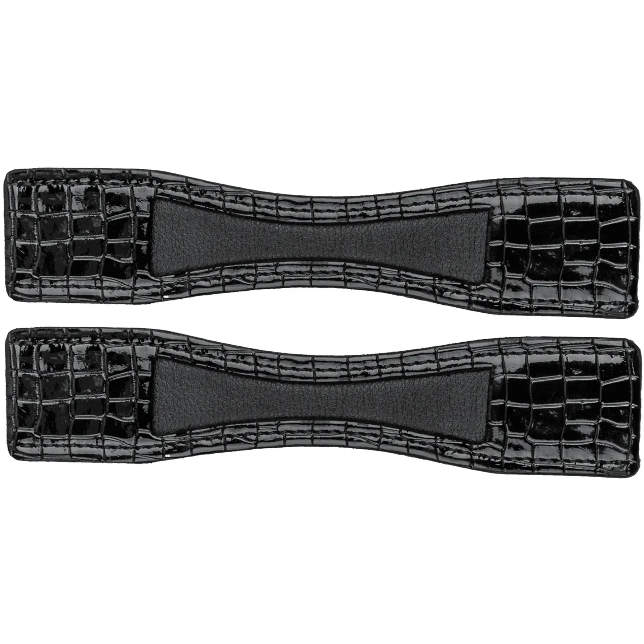 Sporenschutz Croco-Optik Lackleder schwarz