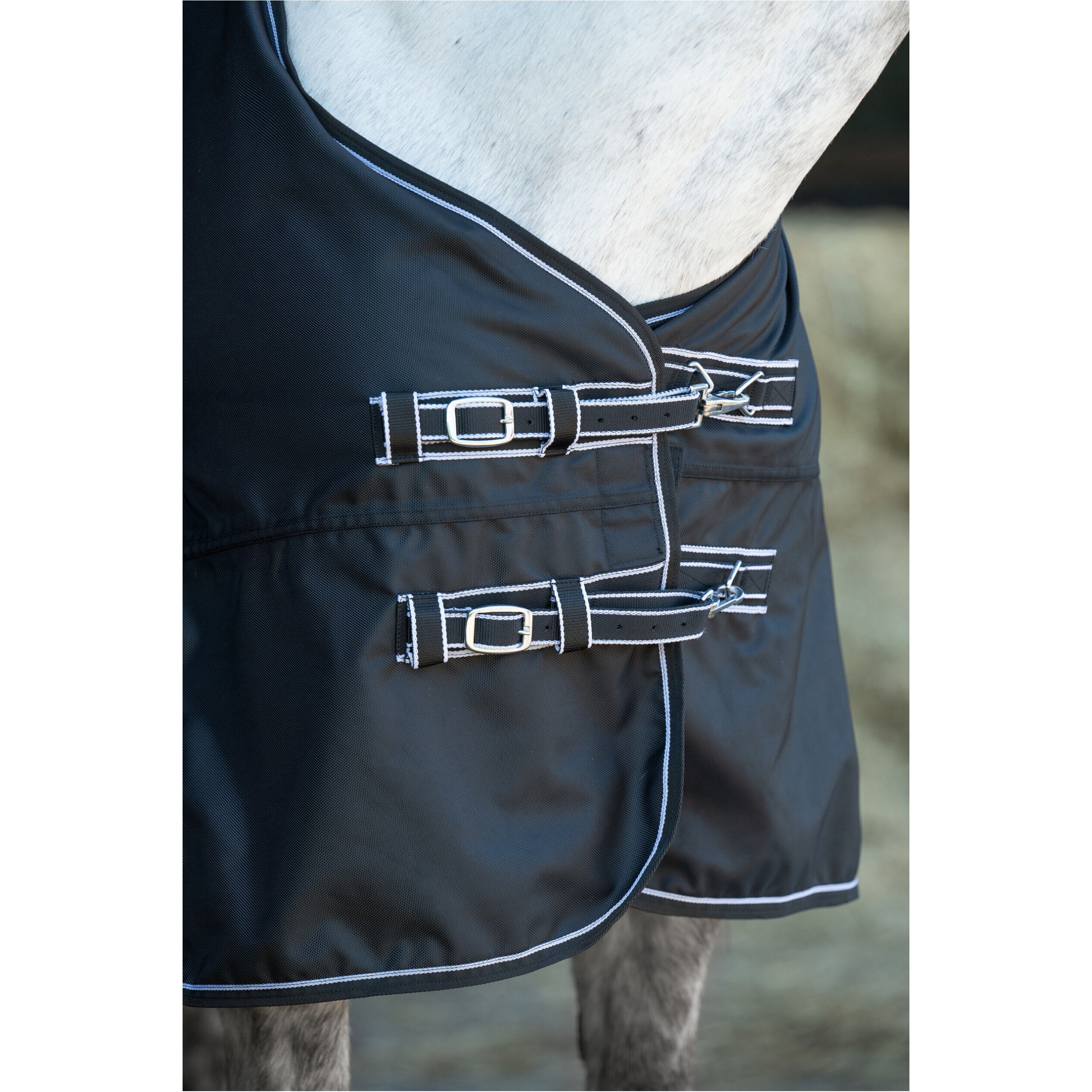 Weidedecke 300g Füllung 1680D mit Teddyfellfutter PREMIUM schwarz