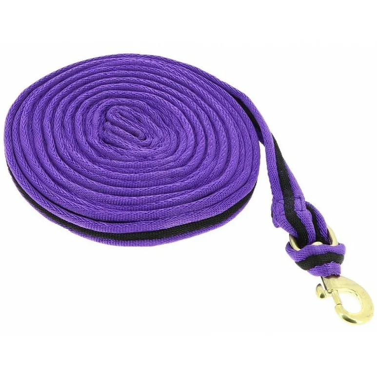 Longierleine weich gepolstert violett/schwarz