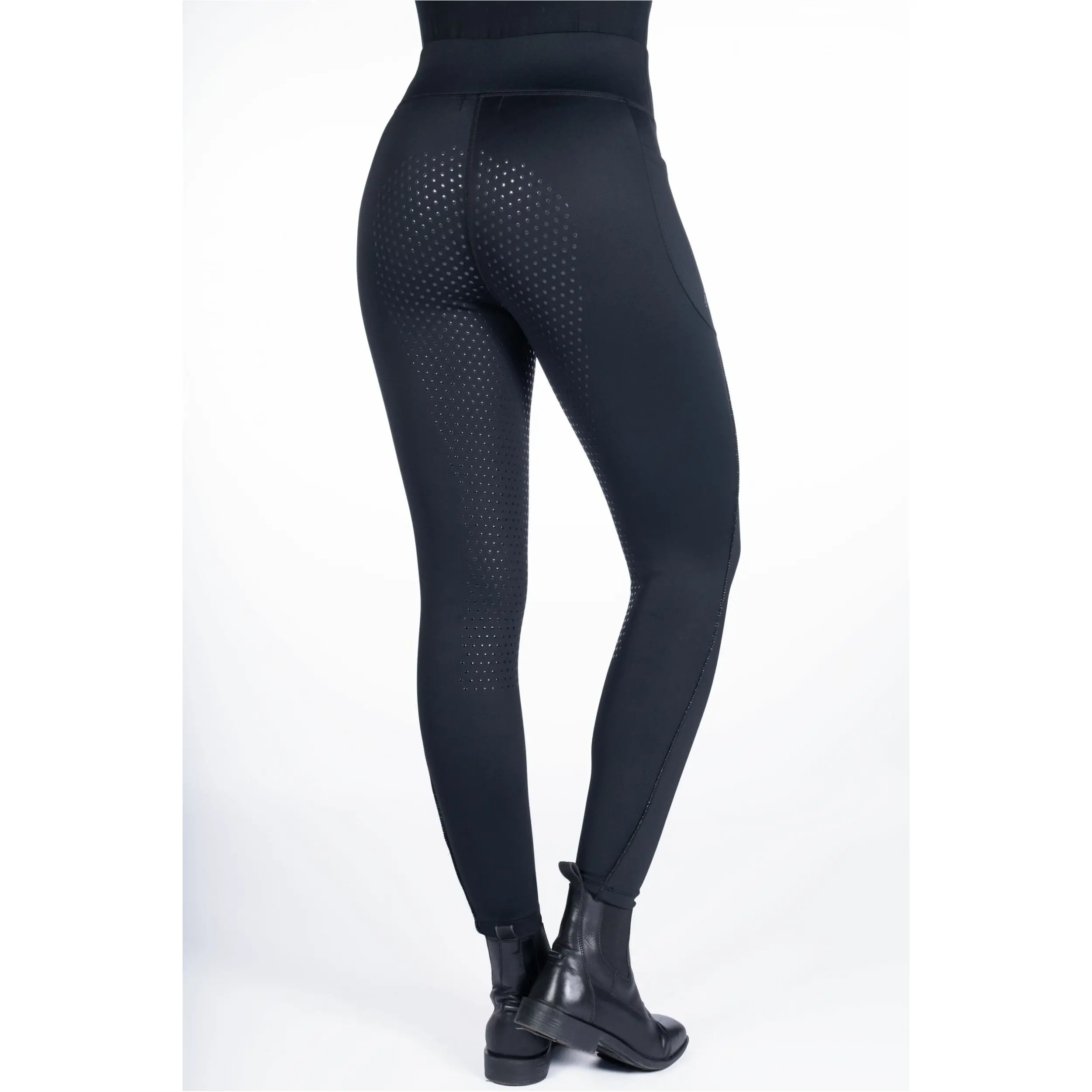 Kinder Reitleggings Silikon Vollbesatz ALICE schwarz
