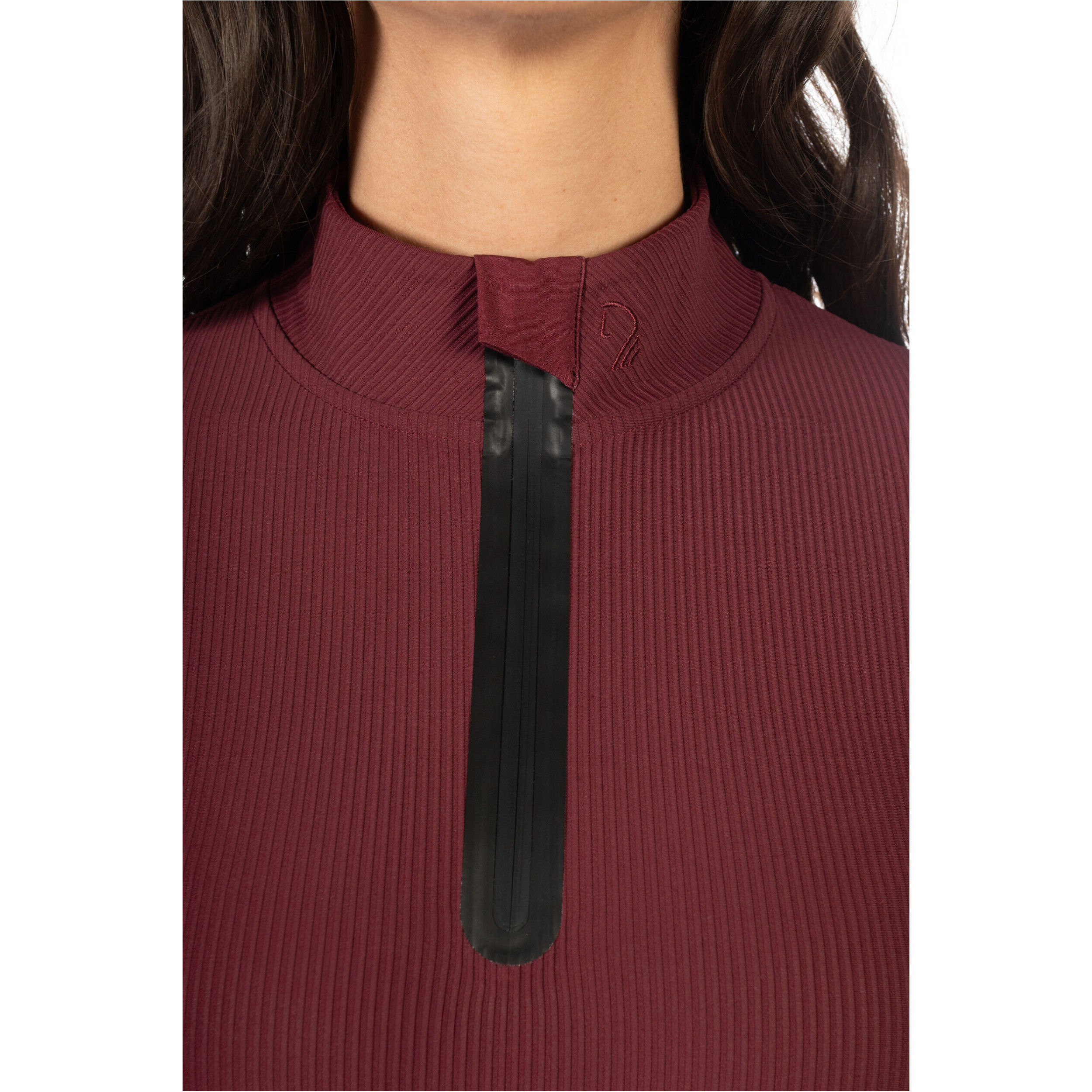 Damen Funktionsshirt LIVIGNO RIBBED bordeaux