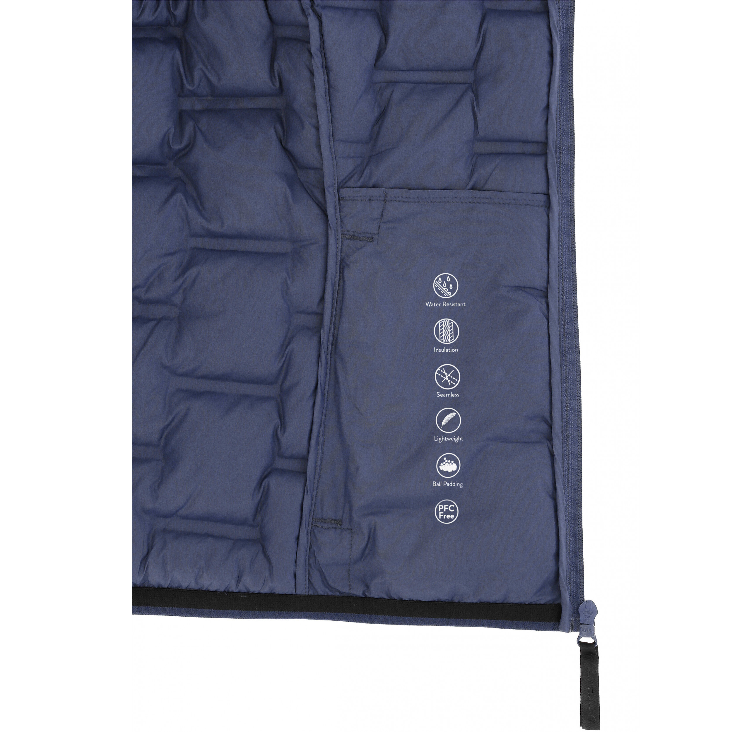 Damen Steppweste Je t'aime AURORE blau/grau
