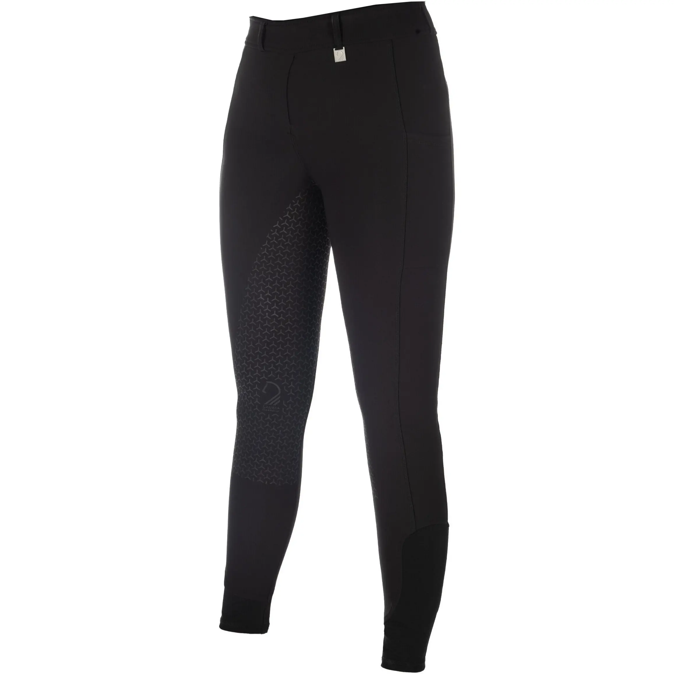 Kinder Reitleggings Silikon Vollbesatz AMALFI schwarz