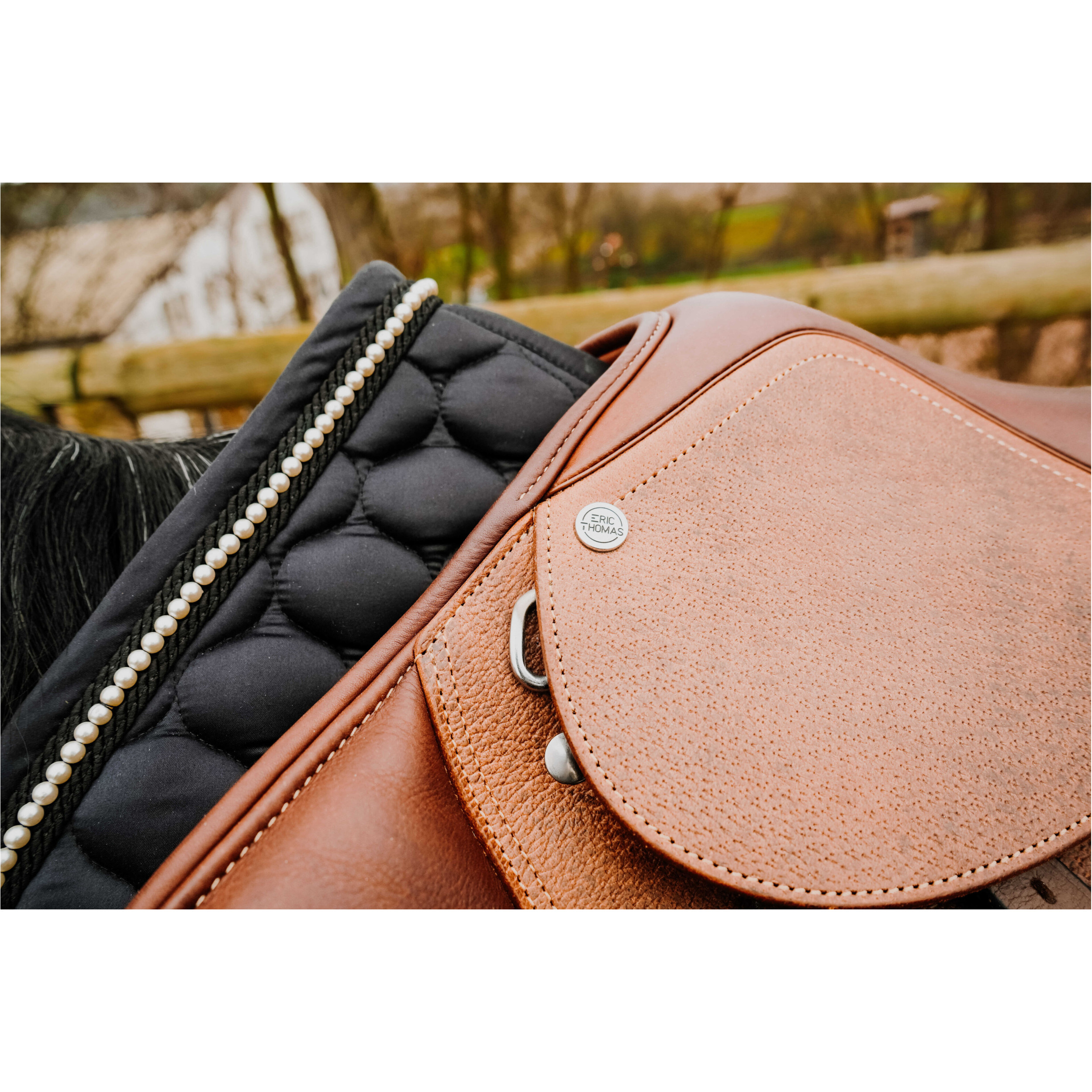 Schabracke mit Perlenkette OPAL schwarz Vielseitigkeit