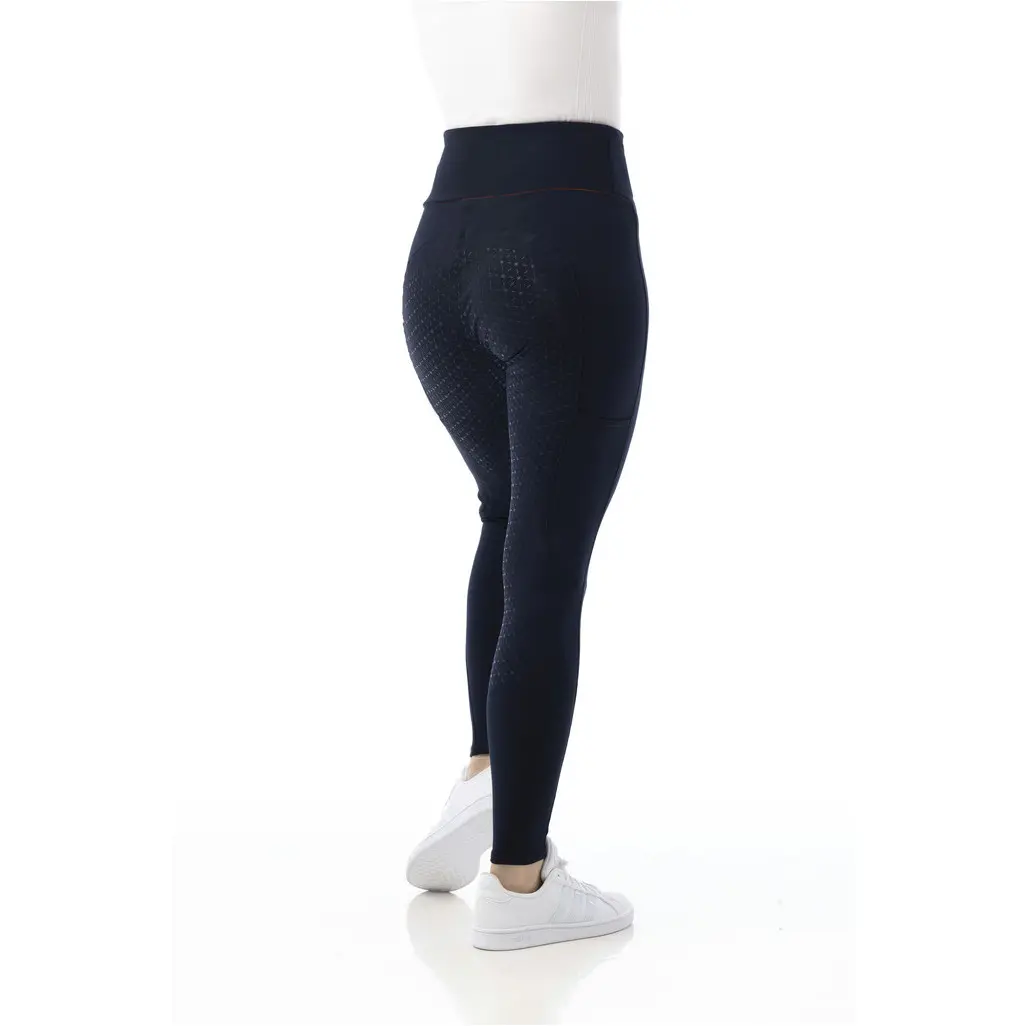 Damen Reitleggings Silikon Vollbesatz LYLY marineblau