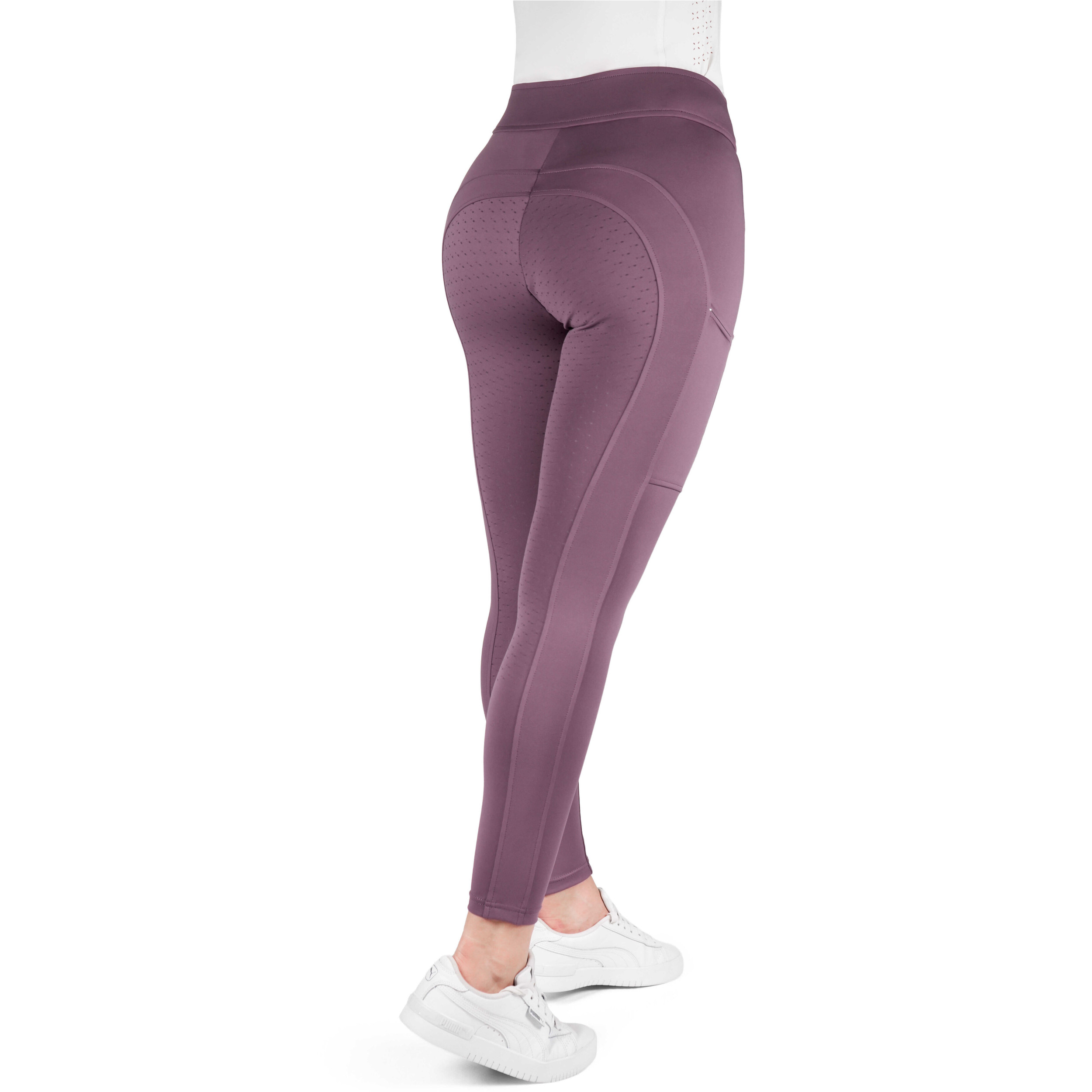 Damen Reitleggings Silikon Vollbesatz EK-BIRDY violett