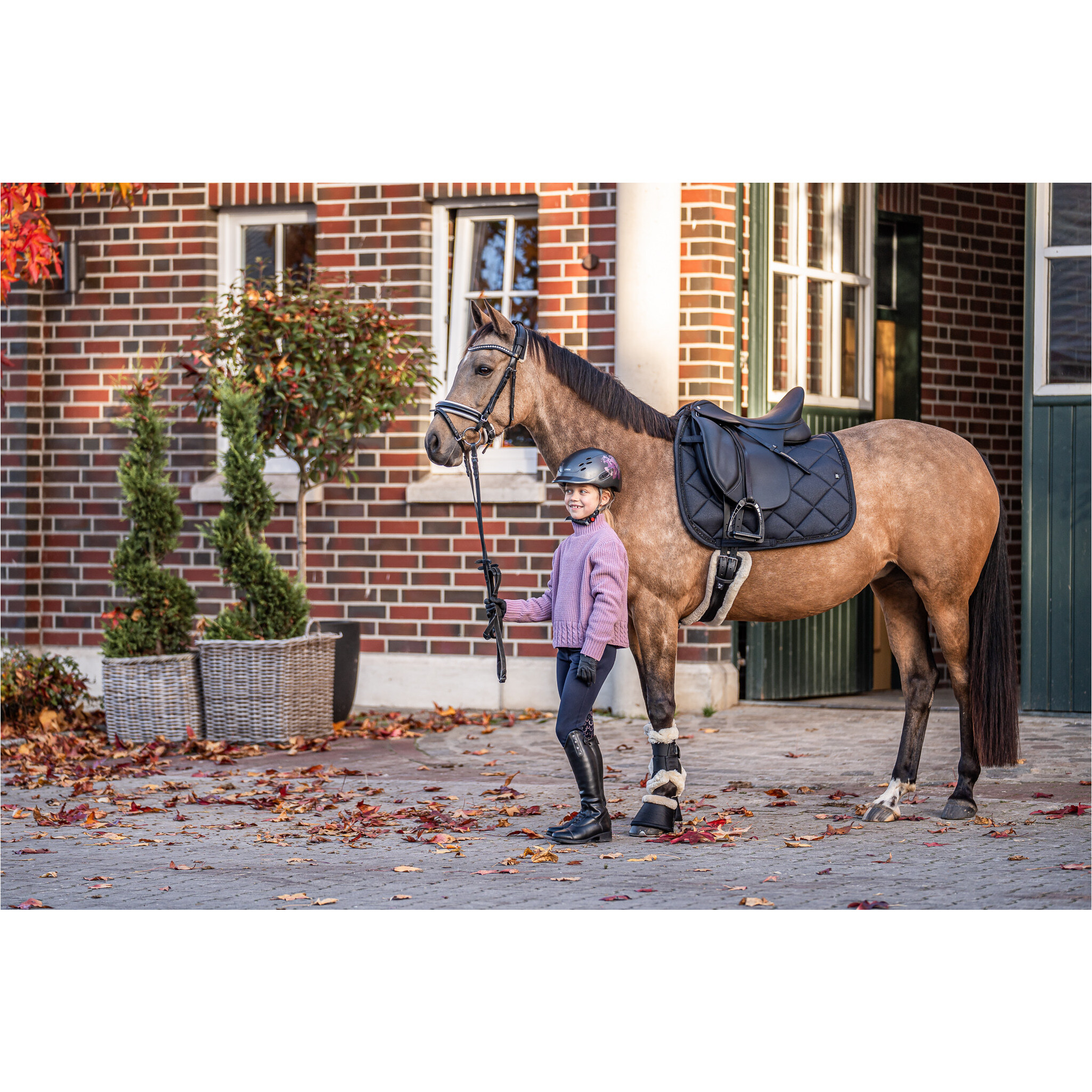 Kinder Reitstiefel KIDS FUN GLITTER Kunstleder schwarz