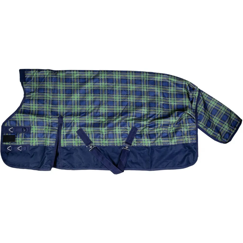Weidedecke High Neck Polarfleece 600D CLEVELAND KARO navy/grün karo