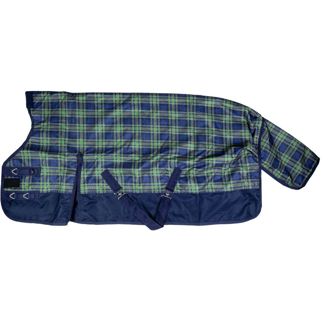 Weidedecke High Neck Polarfleece 600D CLEVELAND KARO navy/grün karo