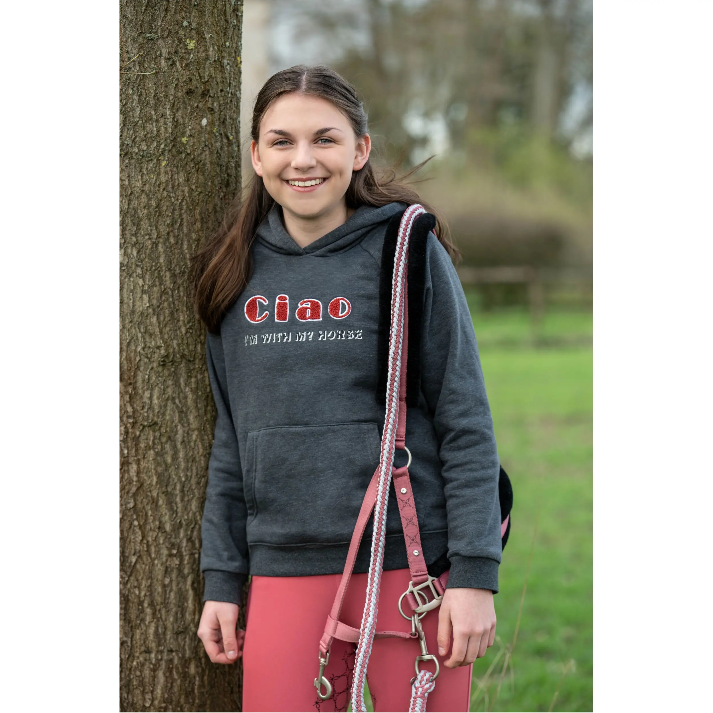 Kinder Hoody RUBY dunkelgrau melange