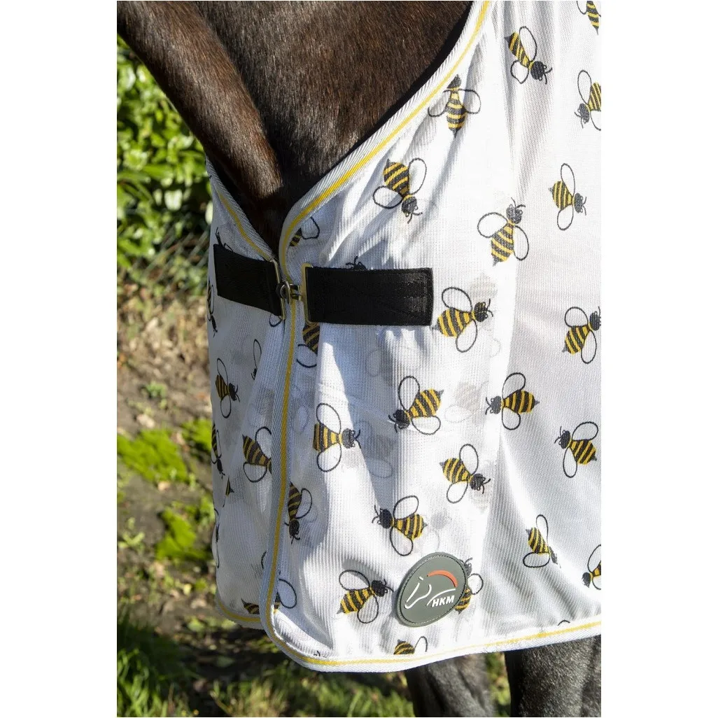 Fliegendecke BEE weiß/gelb