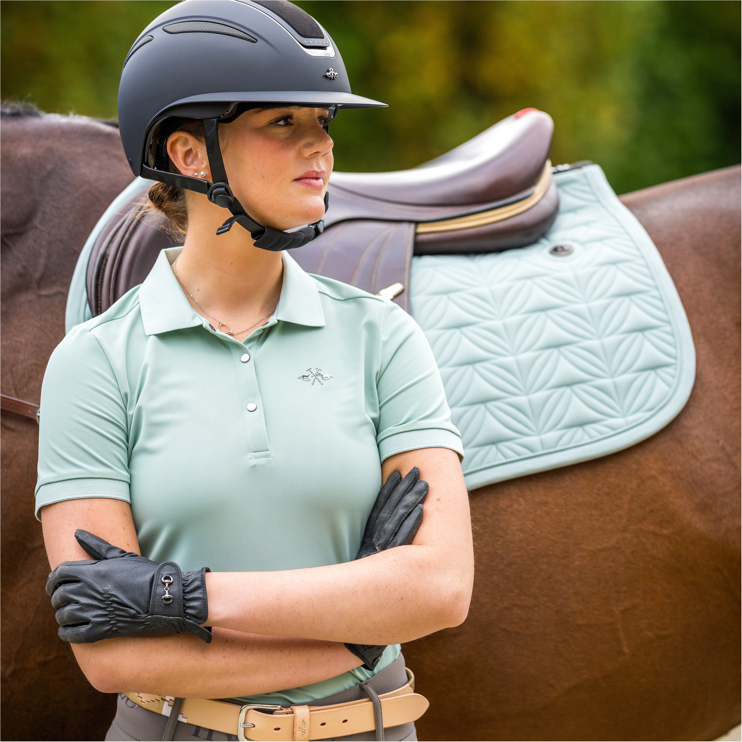 Damen Poloshirt HVPNorah aqua sky
