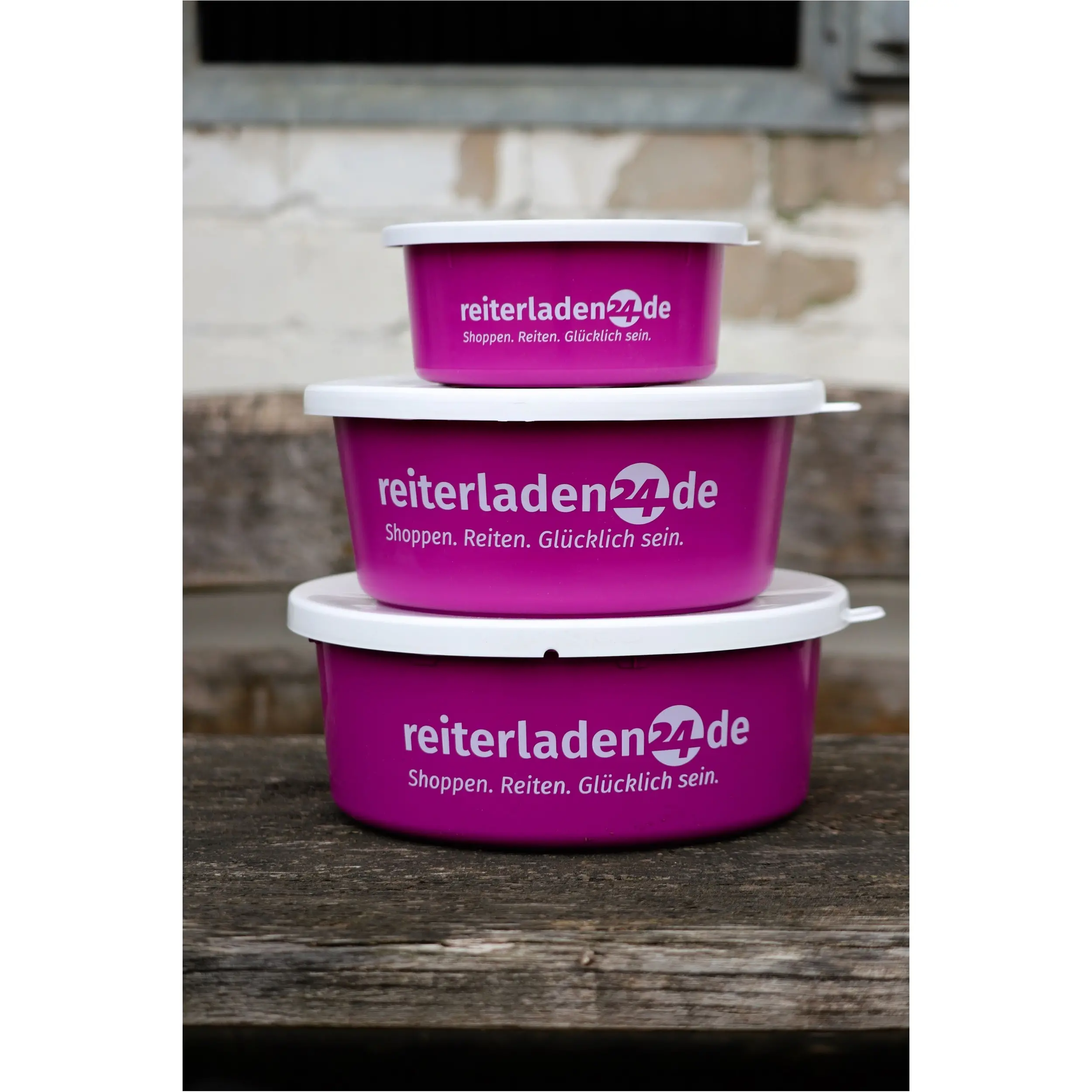 Müslischalen-Set (2+5+8 Liter) mit Deckel pink