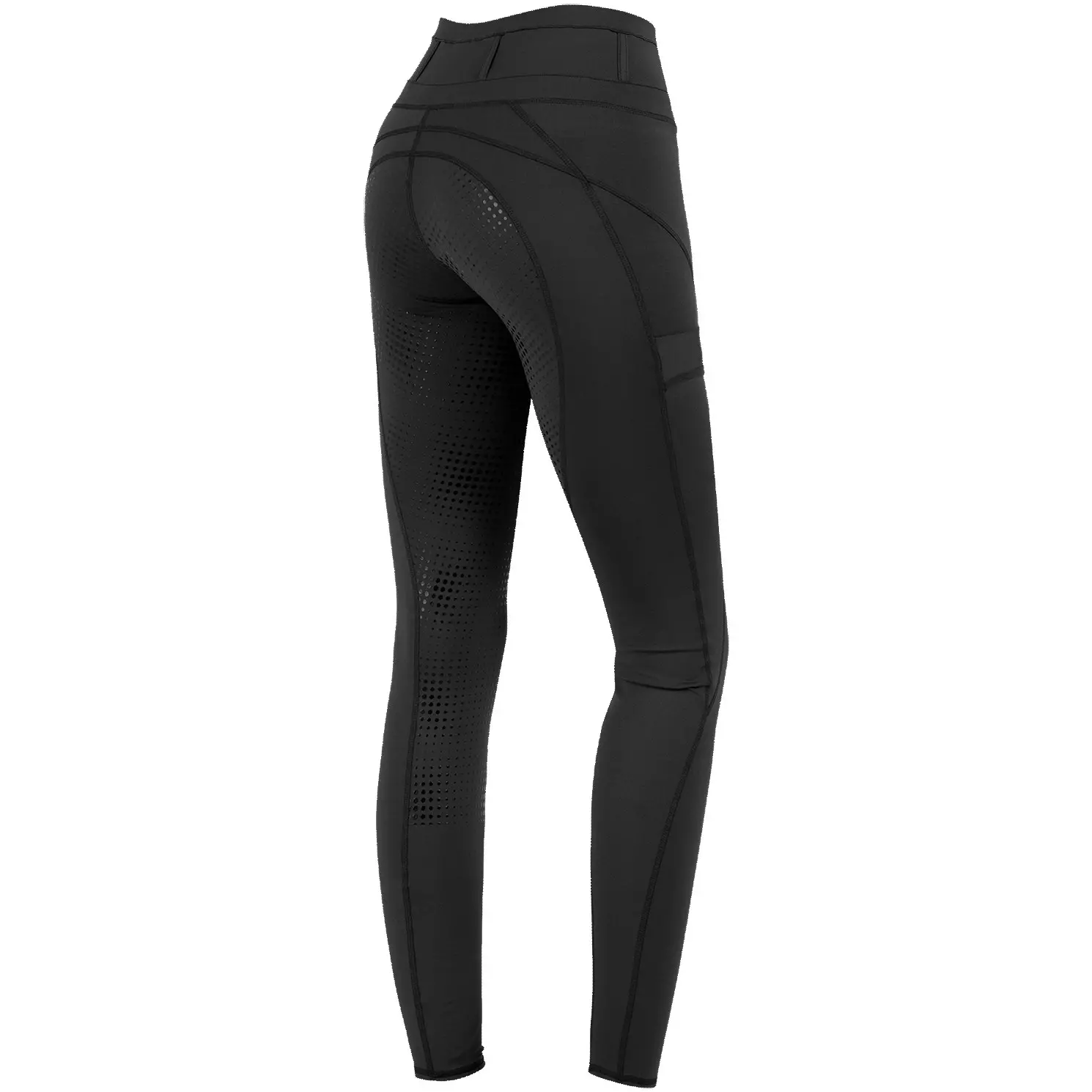 Damen Reitleggings Silikon Vollbesatz HANNA Hochbund schwarz