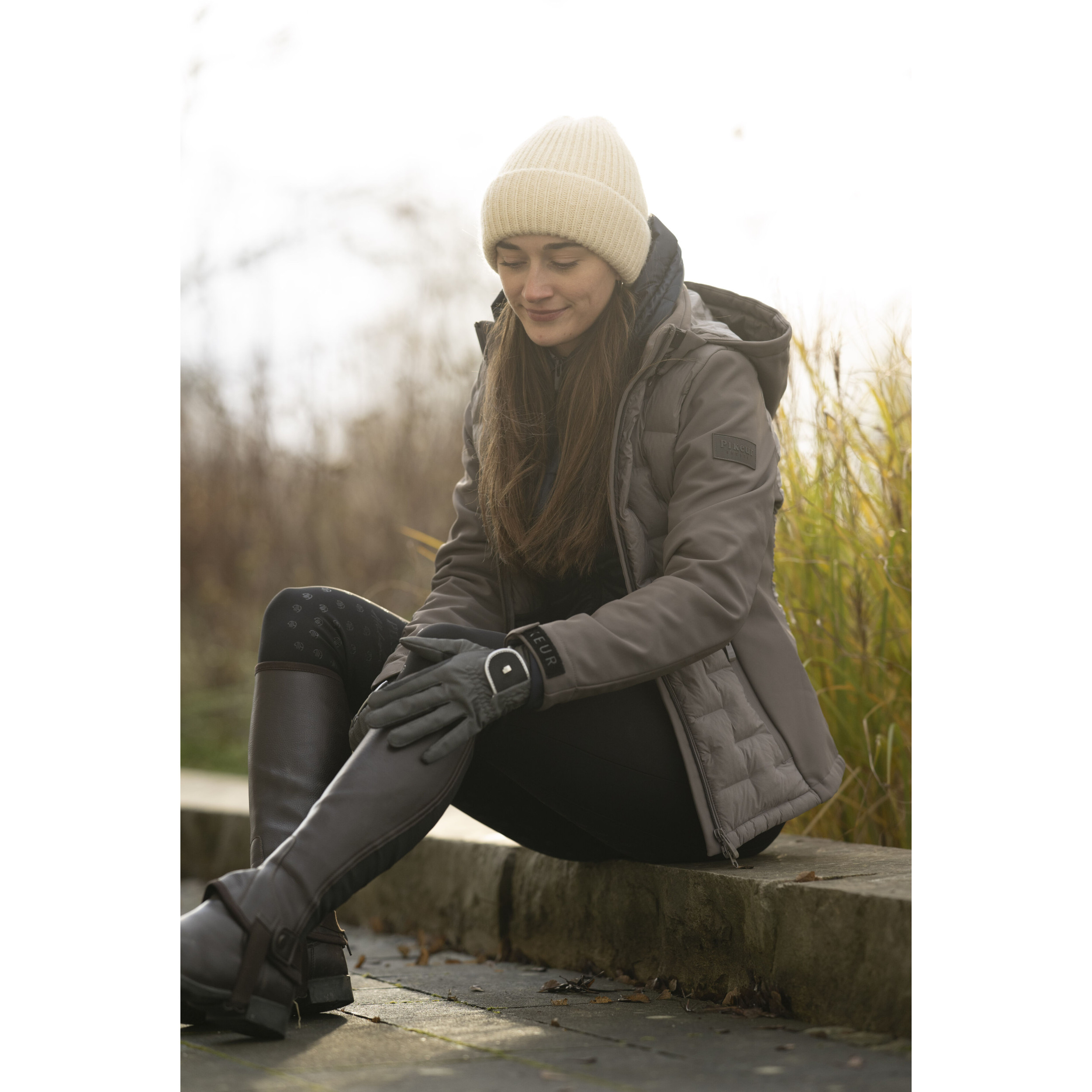 Winter Reithandschuhe MALTA anthrazit/silber