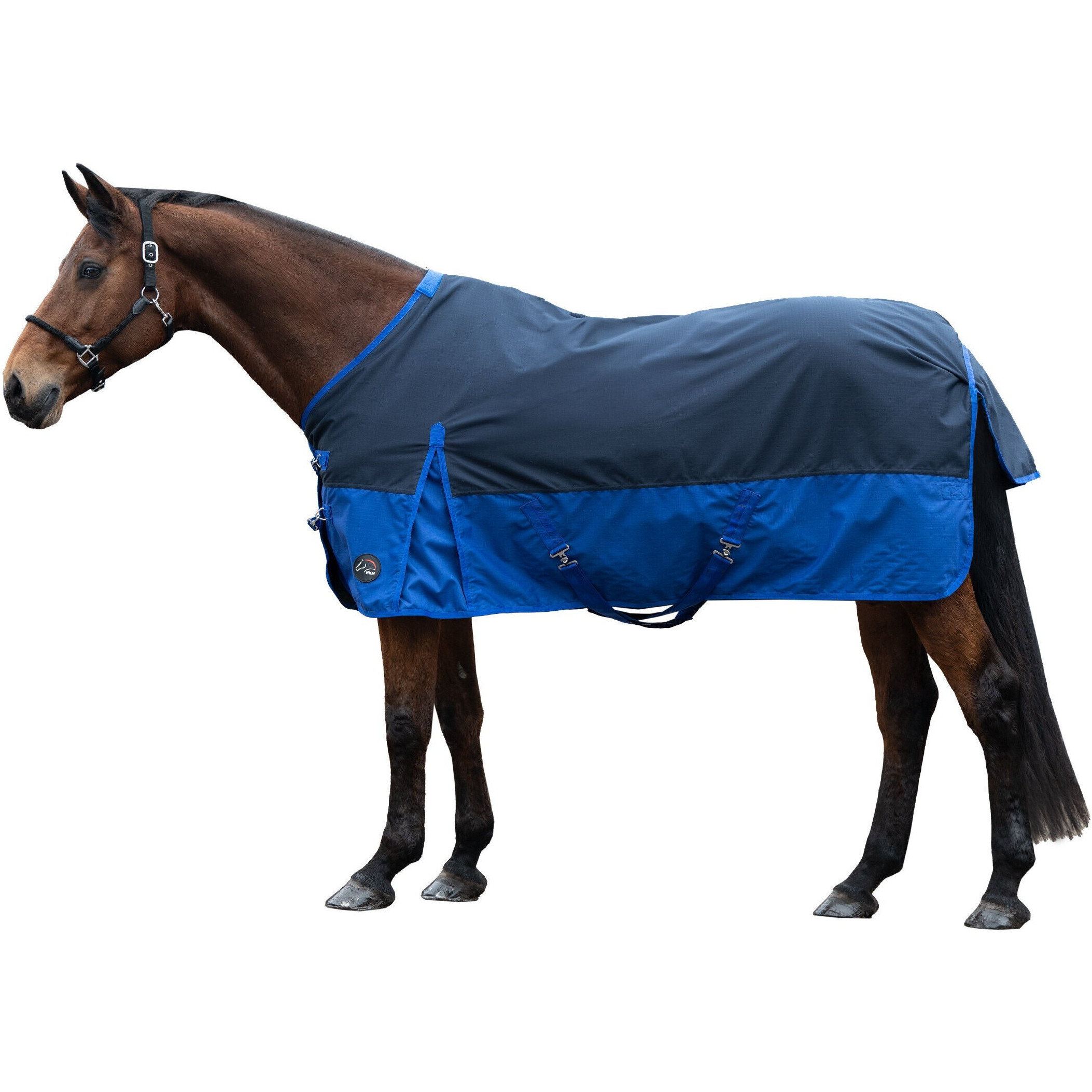 Weidedecke 600D mit Fleecefutter CHESTER dunkelblau/blau