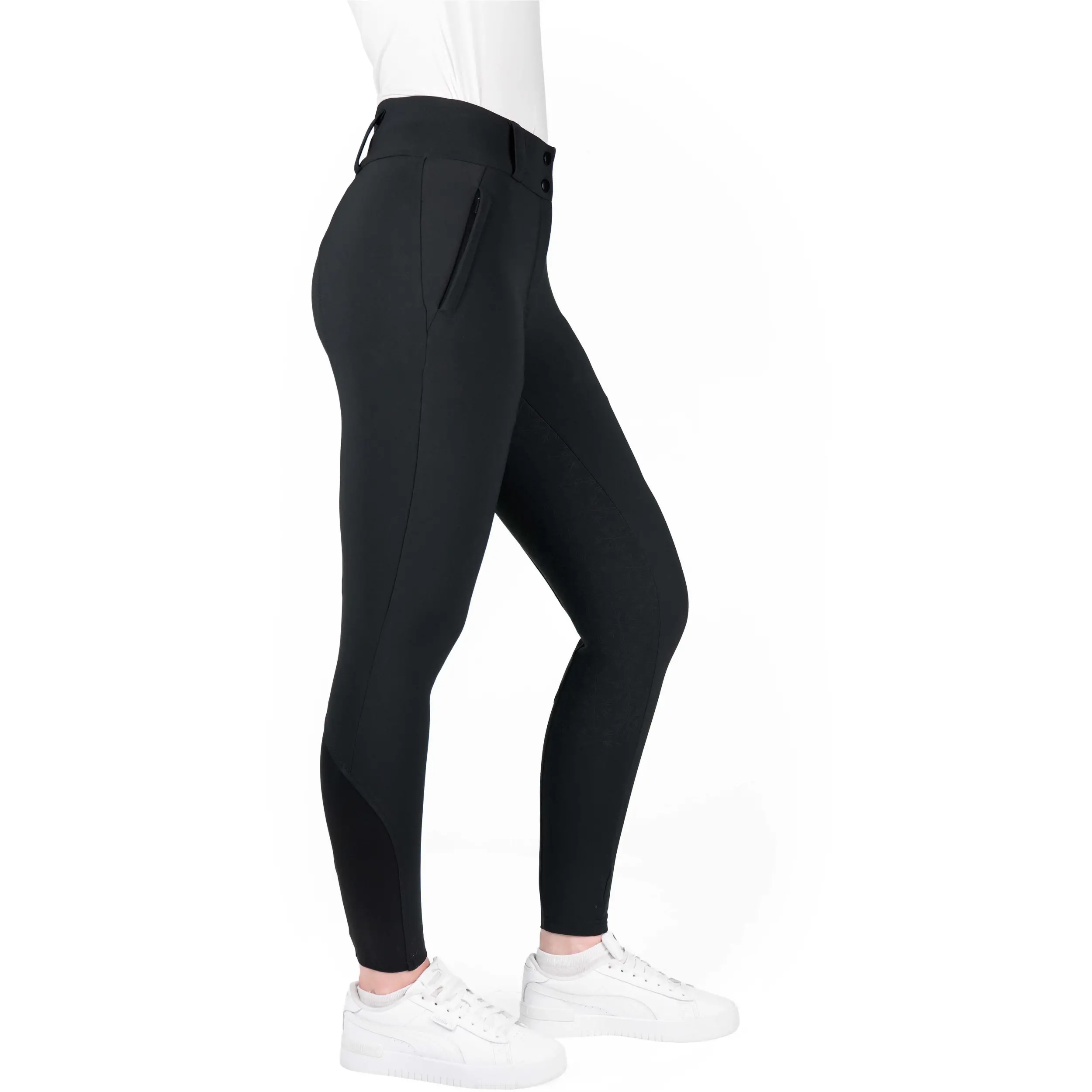 Winter Damen Reithose beheizbar Silikon Vollbesatz SIERRA schwarz