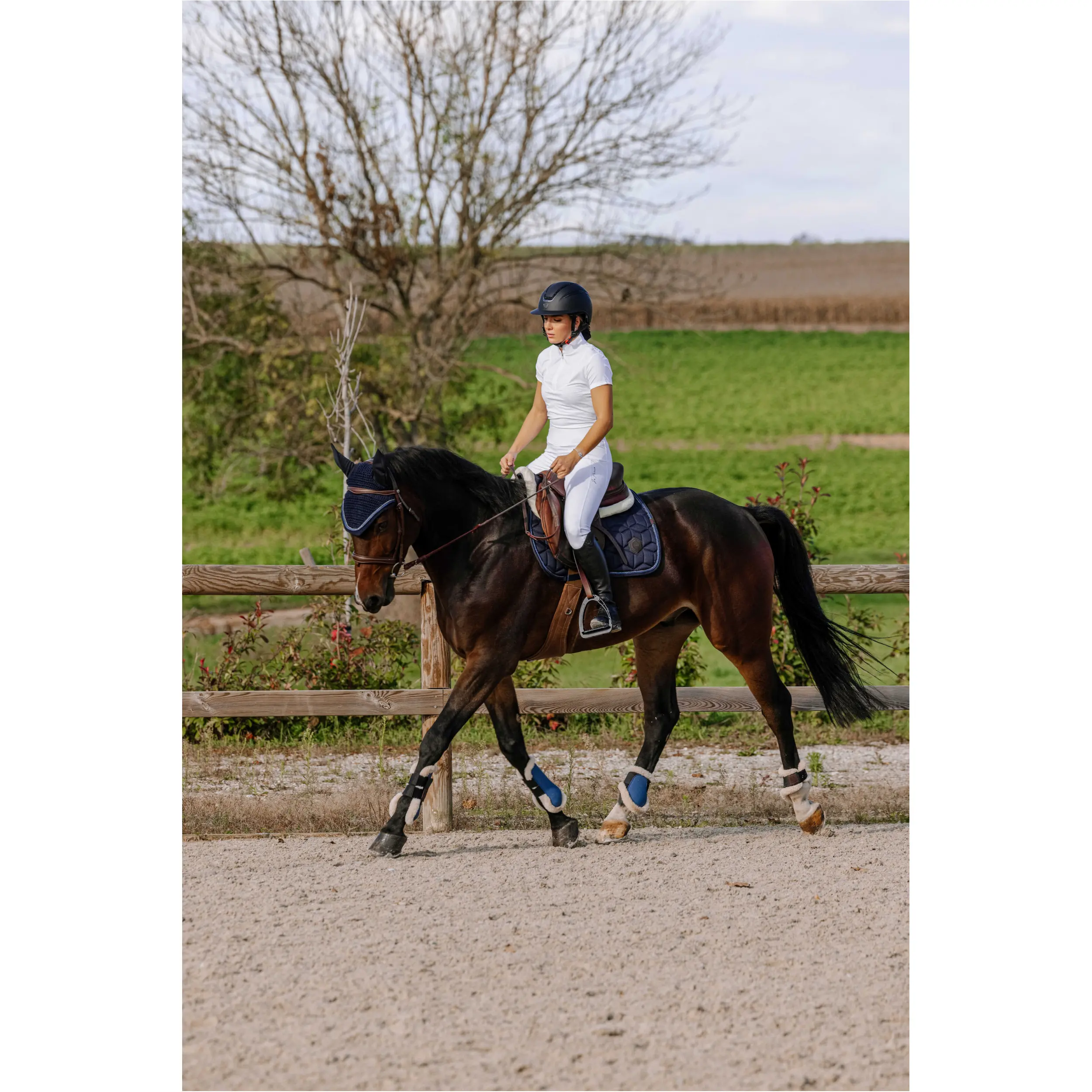 Damen Reitleggings Silikon Vollbesatz FLORA Kreuzbund weiß