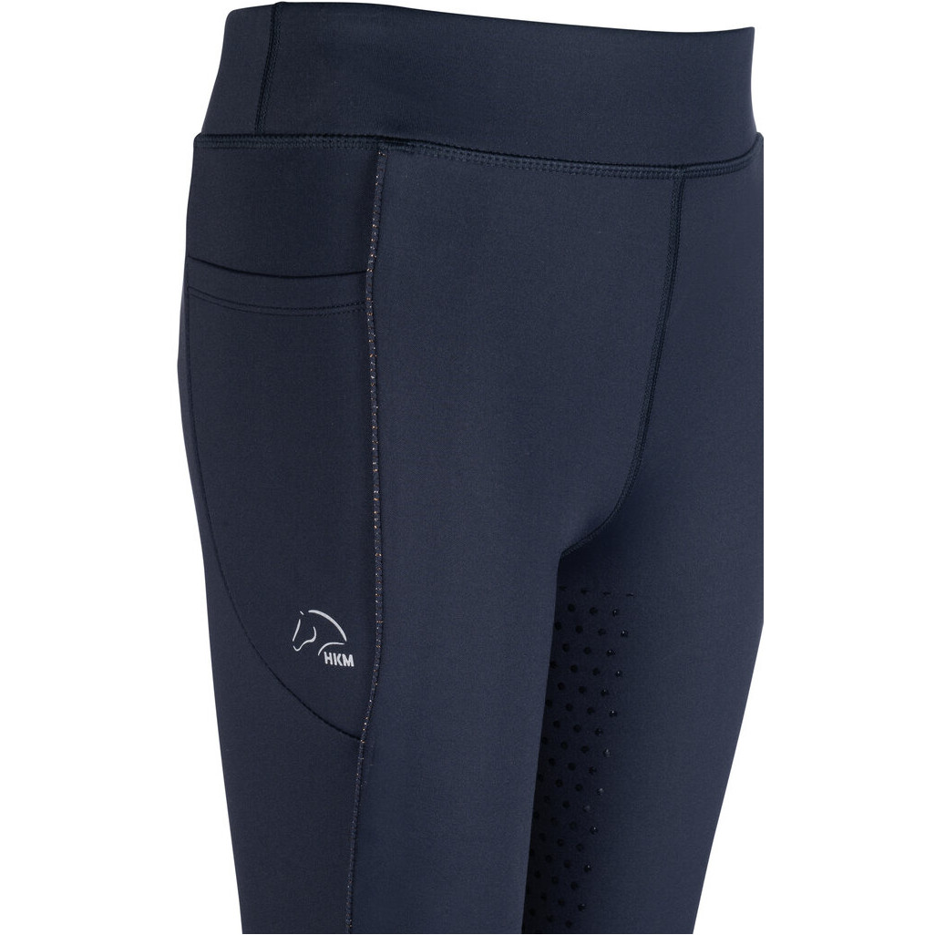 Kinder Reitleggings Silikon Vollbesatz ALICE dunkelblau
