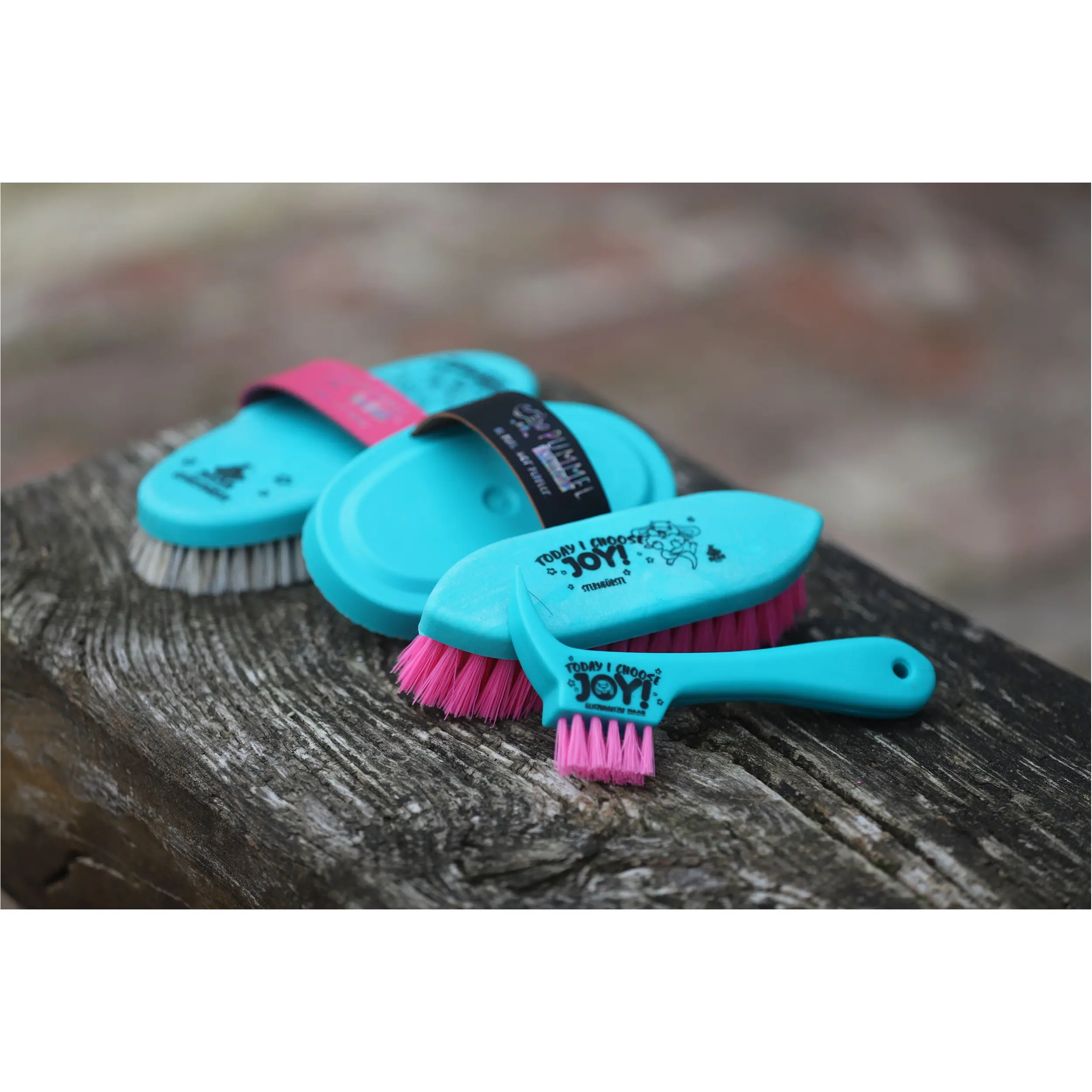 Fellbürste Pummel MOOH türkis/pink