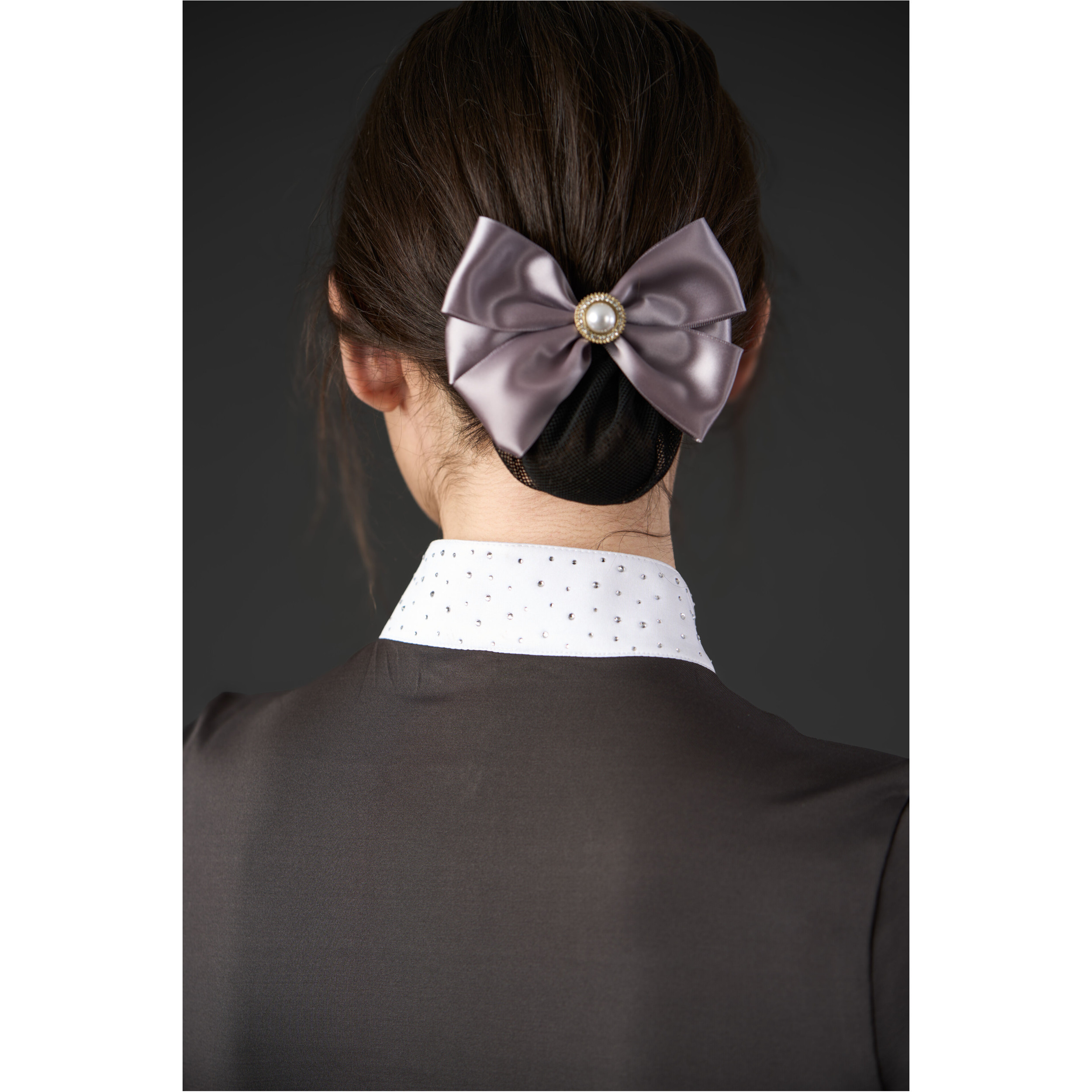 Haarnetz mit Schleife AGNES opal gray