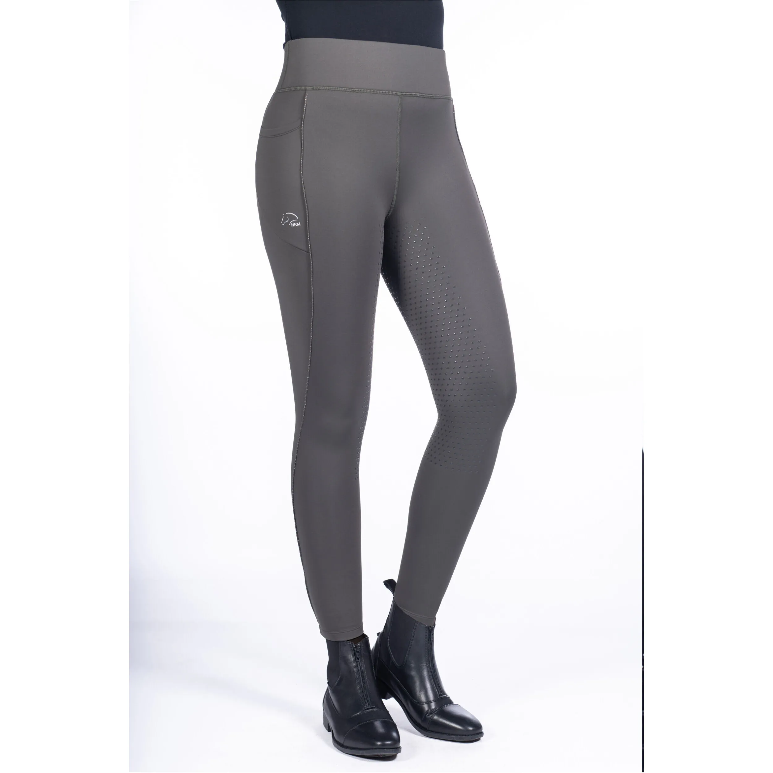 Damen Reitleggings Silikon Vollbesatz ALICE dunkelgrün