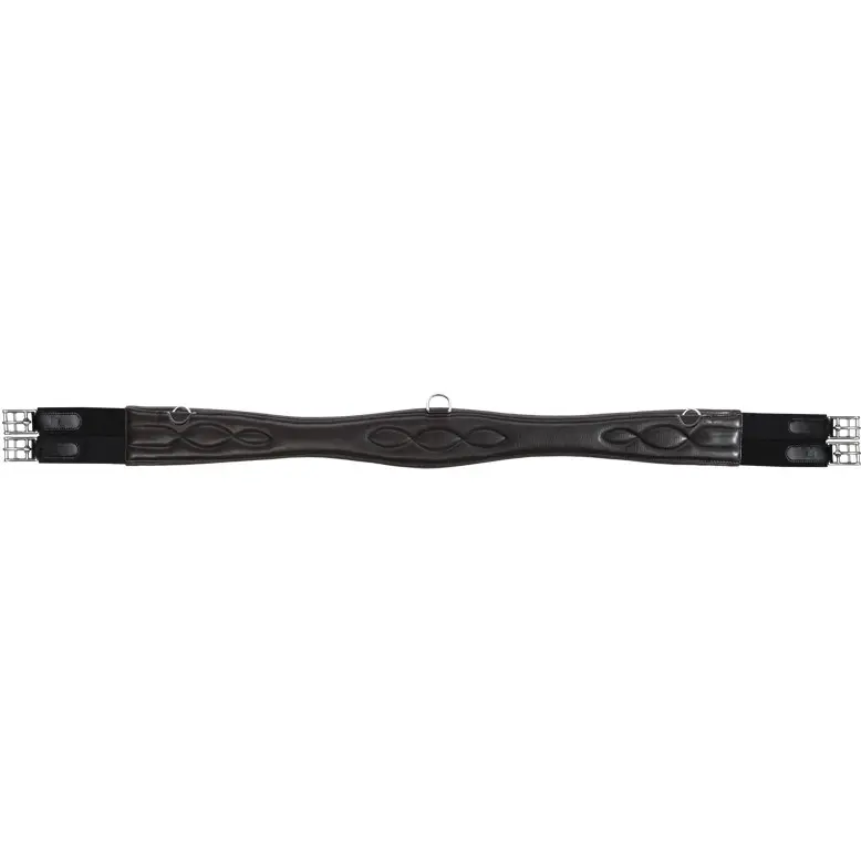 Ledersattelgurt mit Elast CLASSIC Softleder schwarz