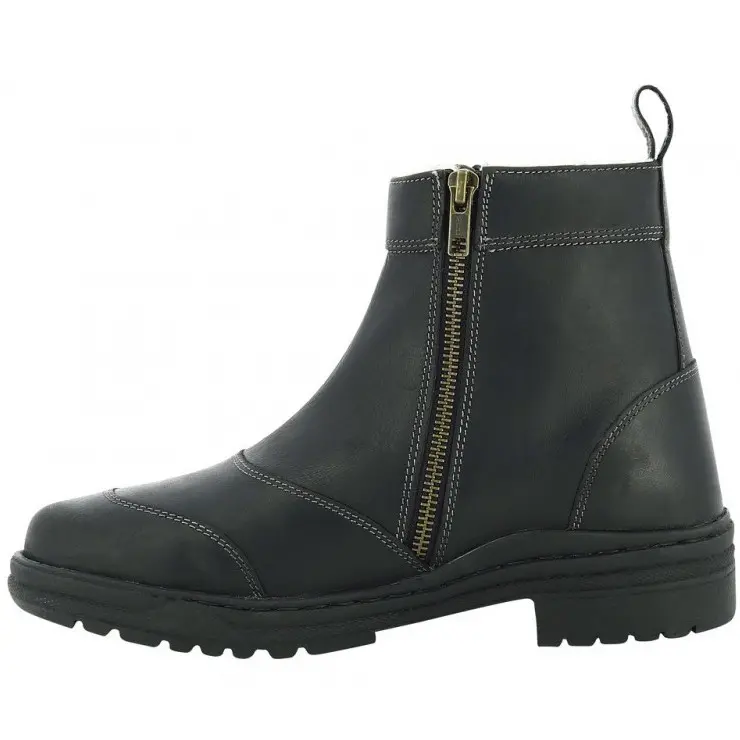 Winter Stallschuhe ZIPPER schwarz