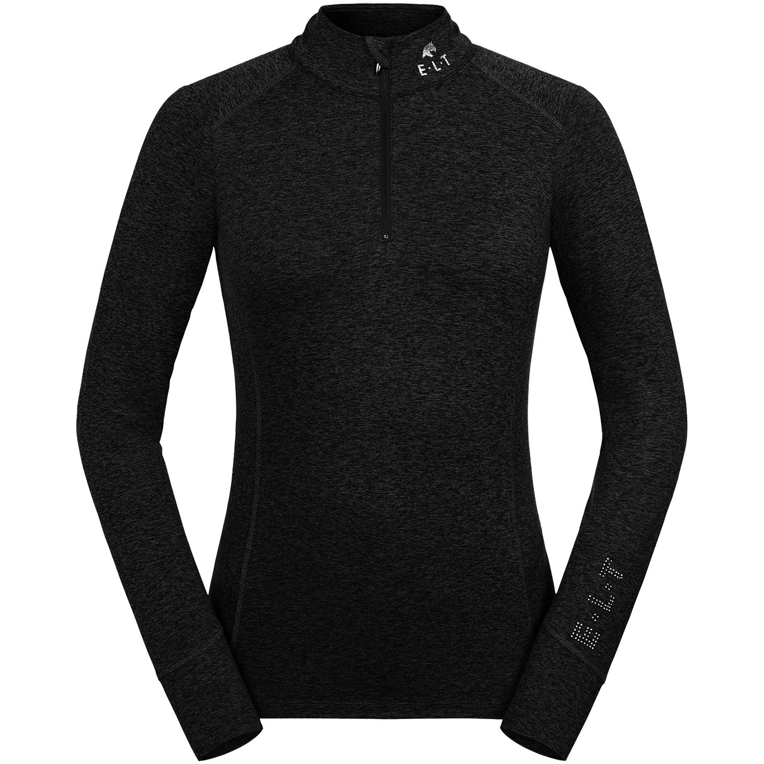 Damen Funktions-Zip-Shirt MILANO schwarz