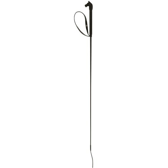 Reitgerte mit Griff in Pferdekopf-Form schwarz 90cm 