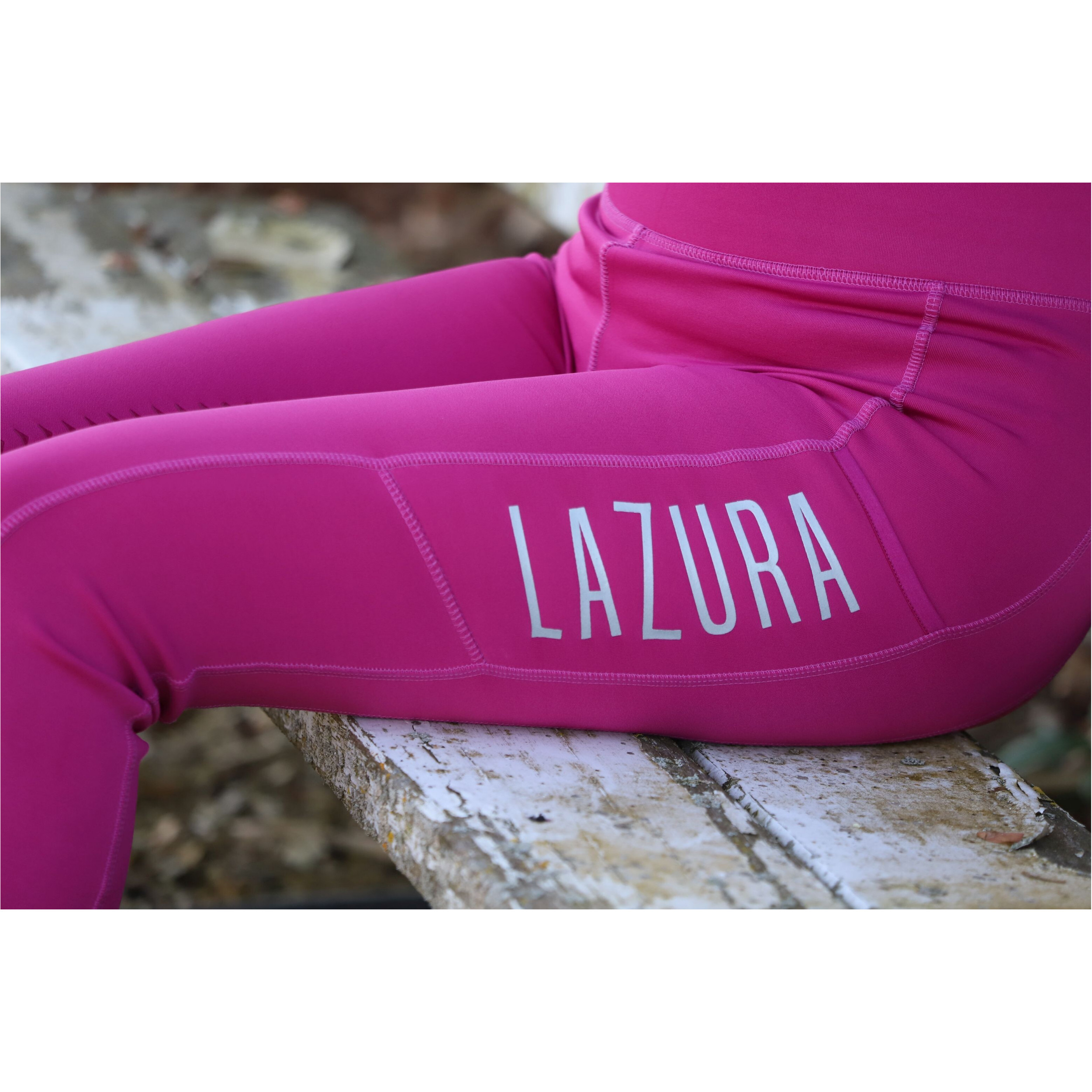 Damen Reitleggings Silikon Vollbesatz EMILIA fuchsia