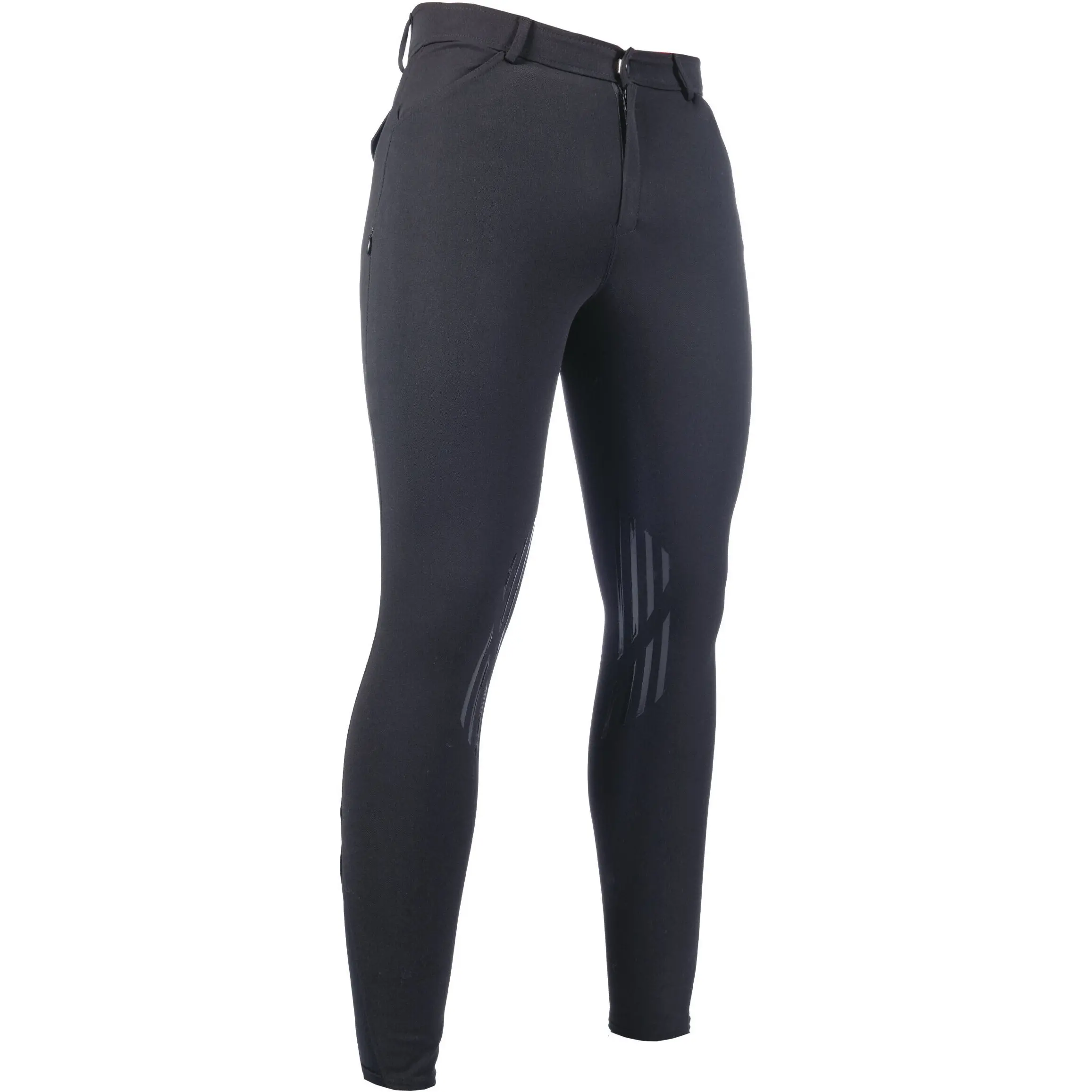 Herren Reithose Silikon Kniebesatz JAMES schwarz